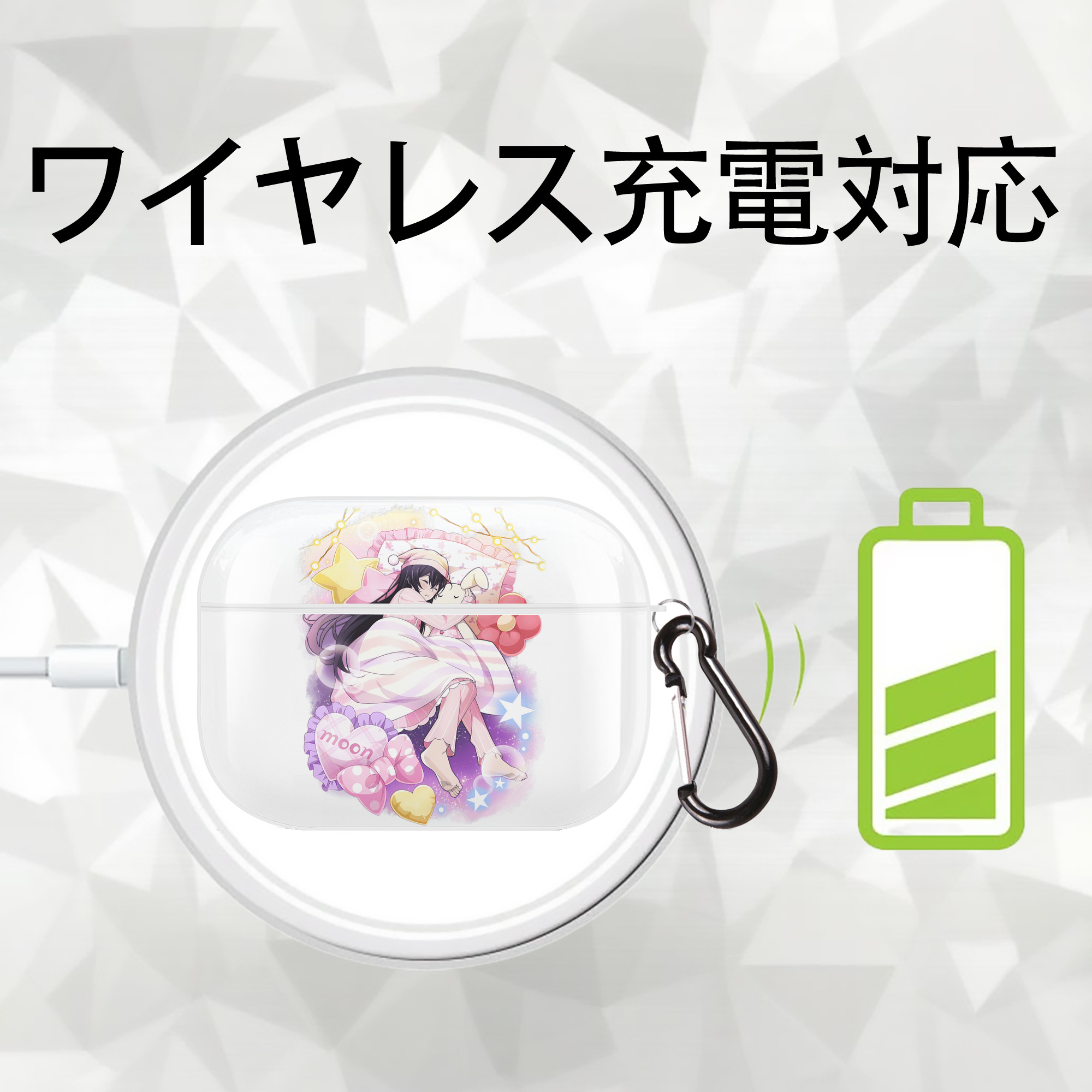 文豪ストレイドッグス Bungo Stray Dogs 【AirPods Pro用】ハードシェル保護ケース 耐衝撃・防指紋・カラビナ付き商品仕様