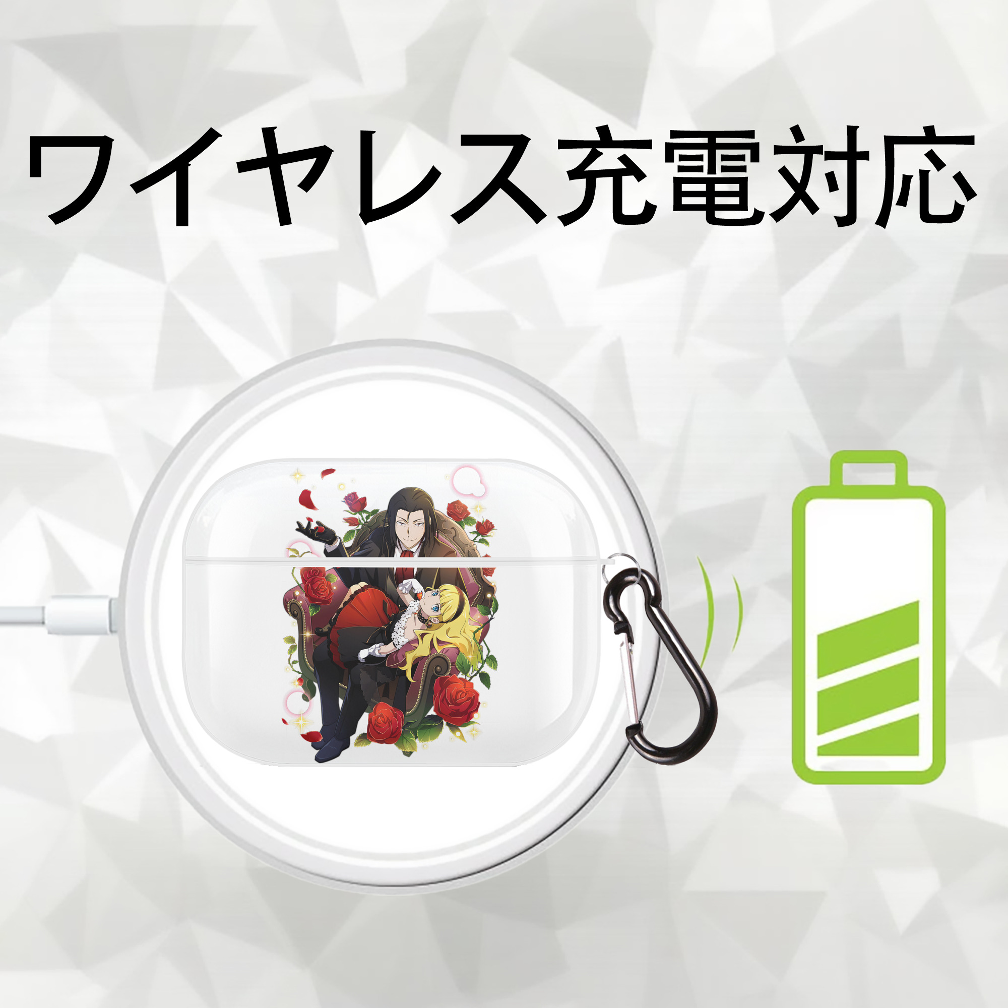 文豪ストレイドッグス Bungo Stray Dogs 【AirPods Pro用】ハードシェル保護ケース 耐衝撃・防指紋・カラビナ付き商品仕様
