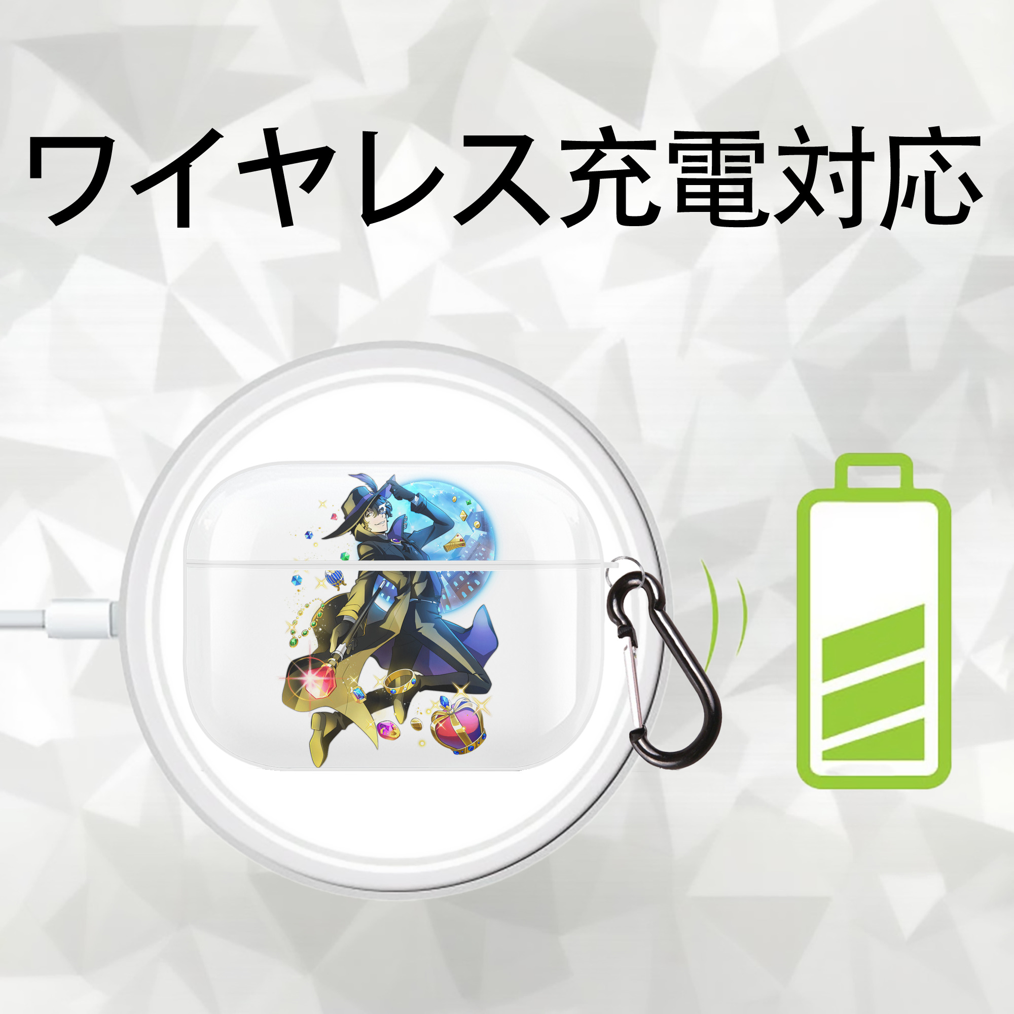 文豪ストレイドッグス Bungo Stray Dogs 【AirPods Pro用】ハードシェル保護ケース 耐衝撃・防指紋・カラビナ付き商品仕様