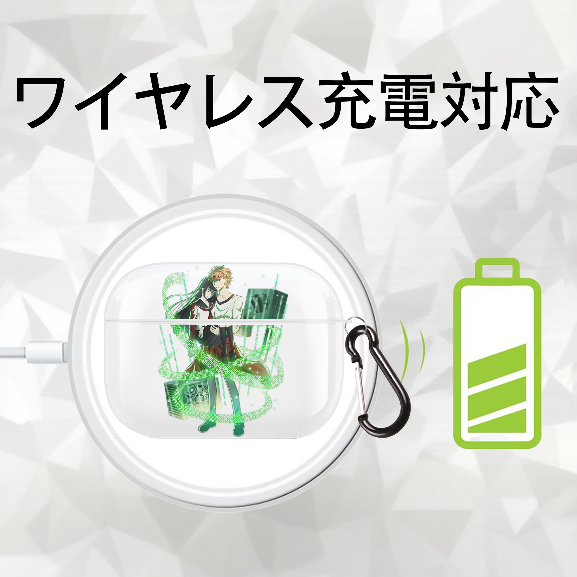 文豪ストレイドッグス Bungo Stray Dogs 【AirPods Pro用】ハードシェル保護ケース 耐衝撃・防指紋・カラビナ付き商品仕様
