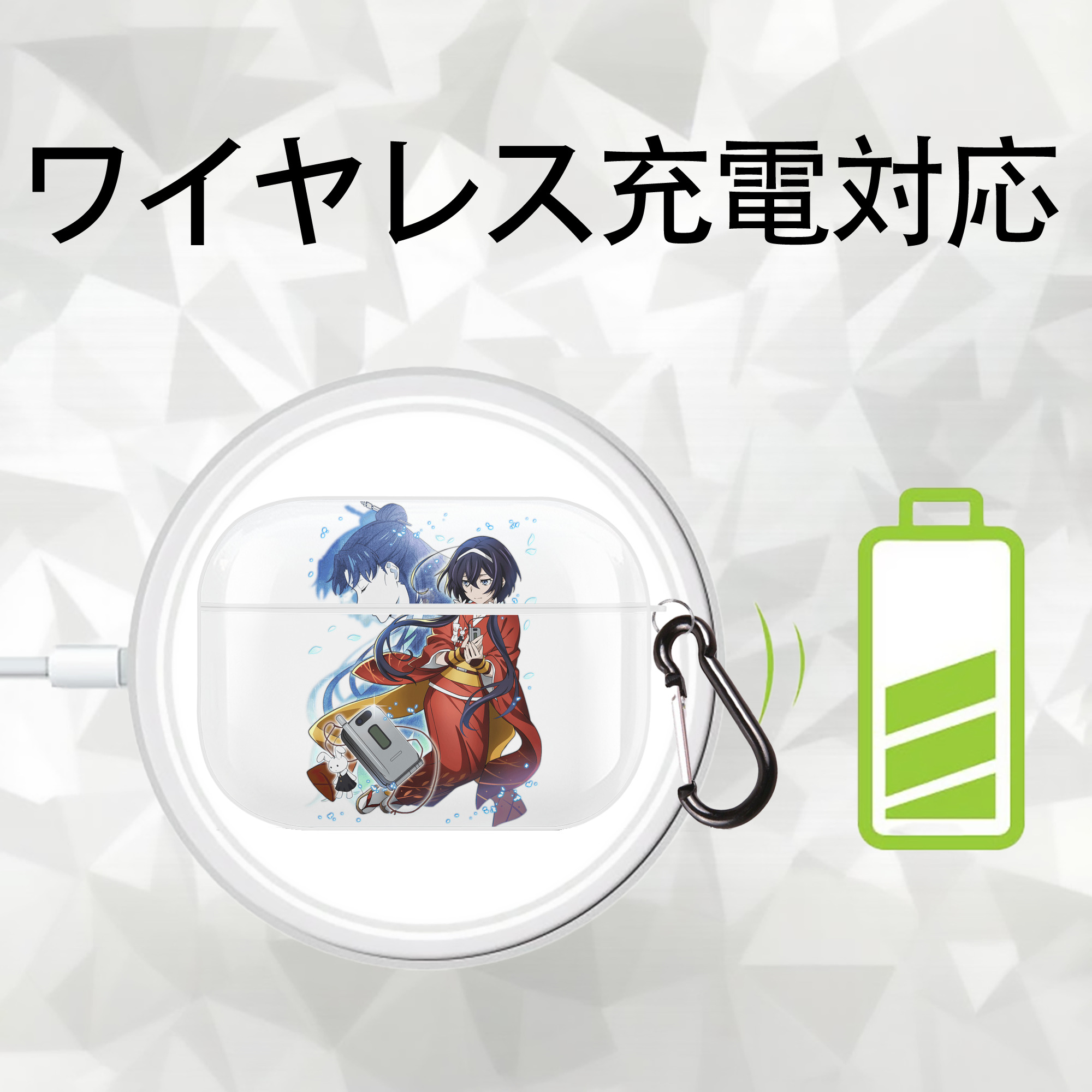 文豪ストレイドッグス Bungo Stray Dogs 【AirPods Pro用】ハードシェル保護ケース 耐衝撃・防指紋・カラビナ付き商品仕様
