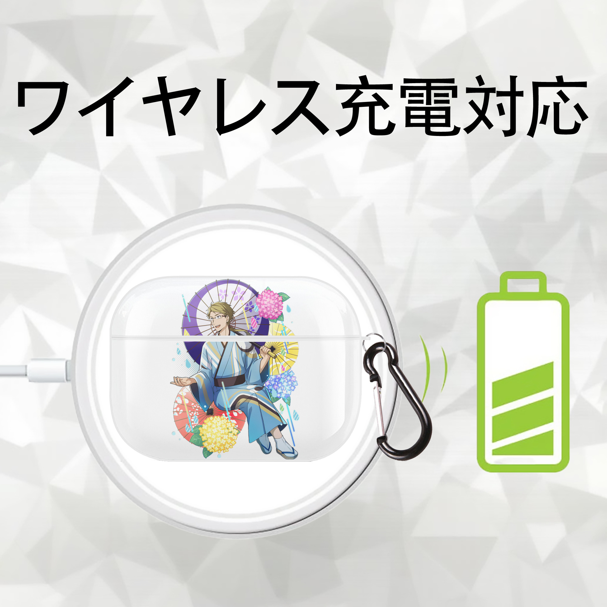 文豪ストレイドッグス Bungo Stray Dogs 【AirPods Pro用】ハードシェル保護ケース 耐衝撃・防指紋・カラビナ付き商品仕様