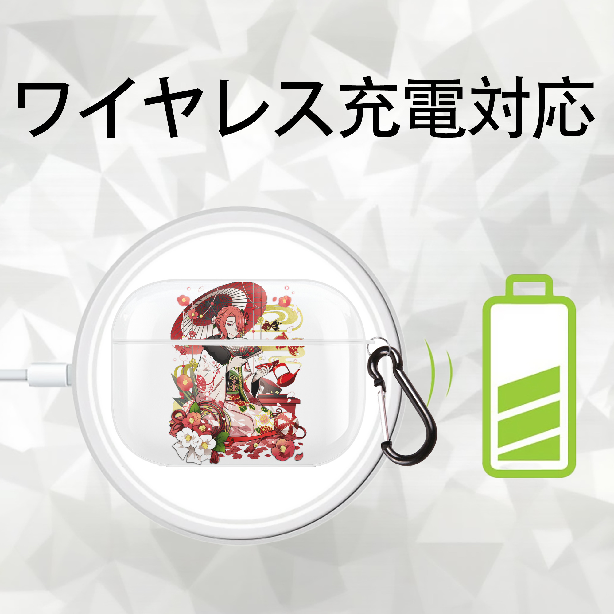 文豪ストレイドッグス Bungo Stray Dogs 【AirPods Pro用】ハードシェル保護ケース 耐衝撃・防指紋・カラビナ付き商品仕様