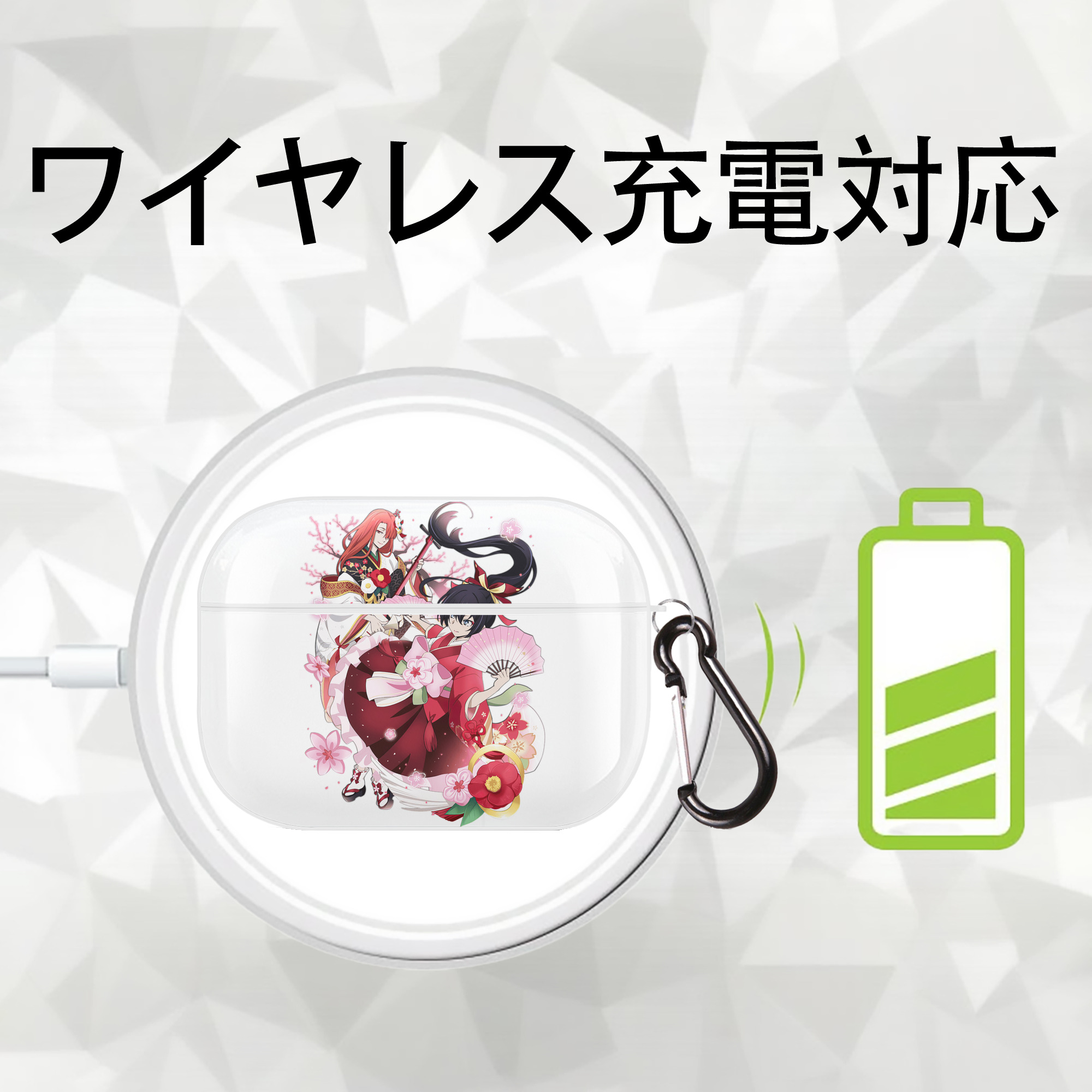 文豪ストレイドッグス Bungo Stray Dogs 【AirPods Pro用】ハードシェル保護ケース 耐衝撃・防指紋・カラビナ付き商品仕様