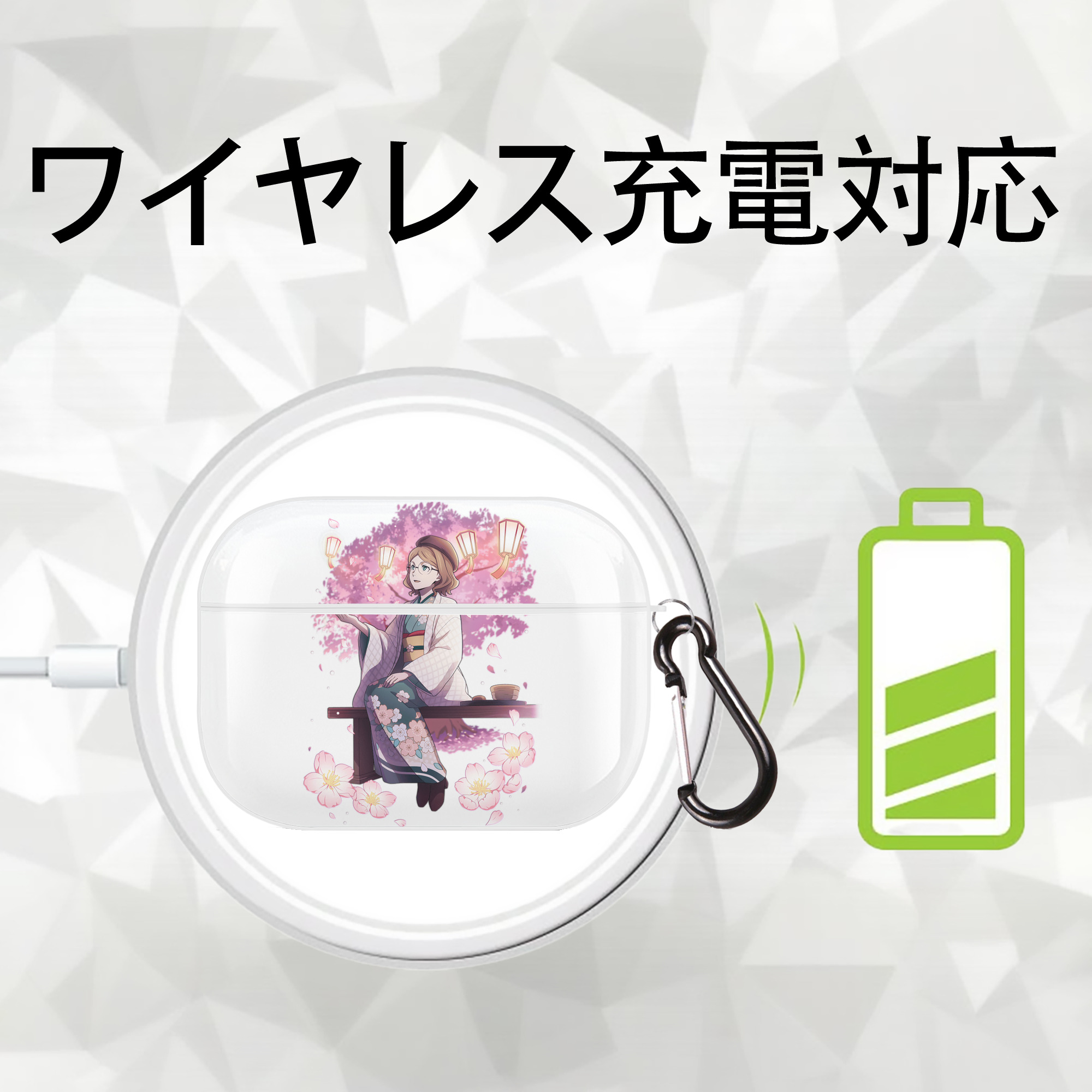 文豪ストレイドッグス Bungo Stray Dogs 【AirPods Pro用】ハードシェル保護ケース 耐衝撃・防指紋・カラビナ付き商品仕様