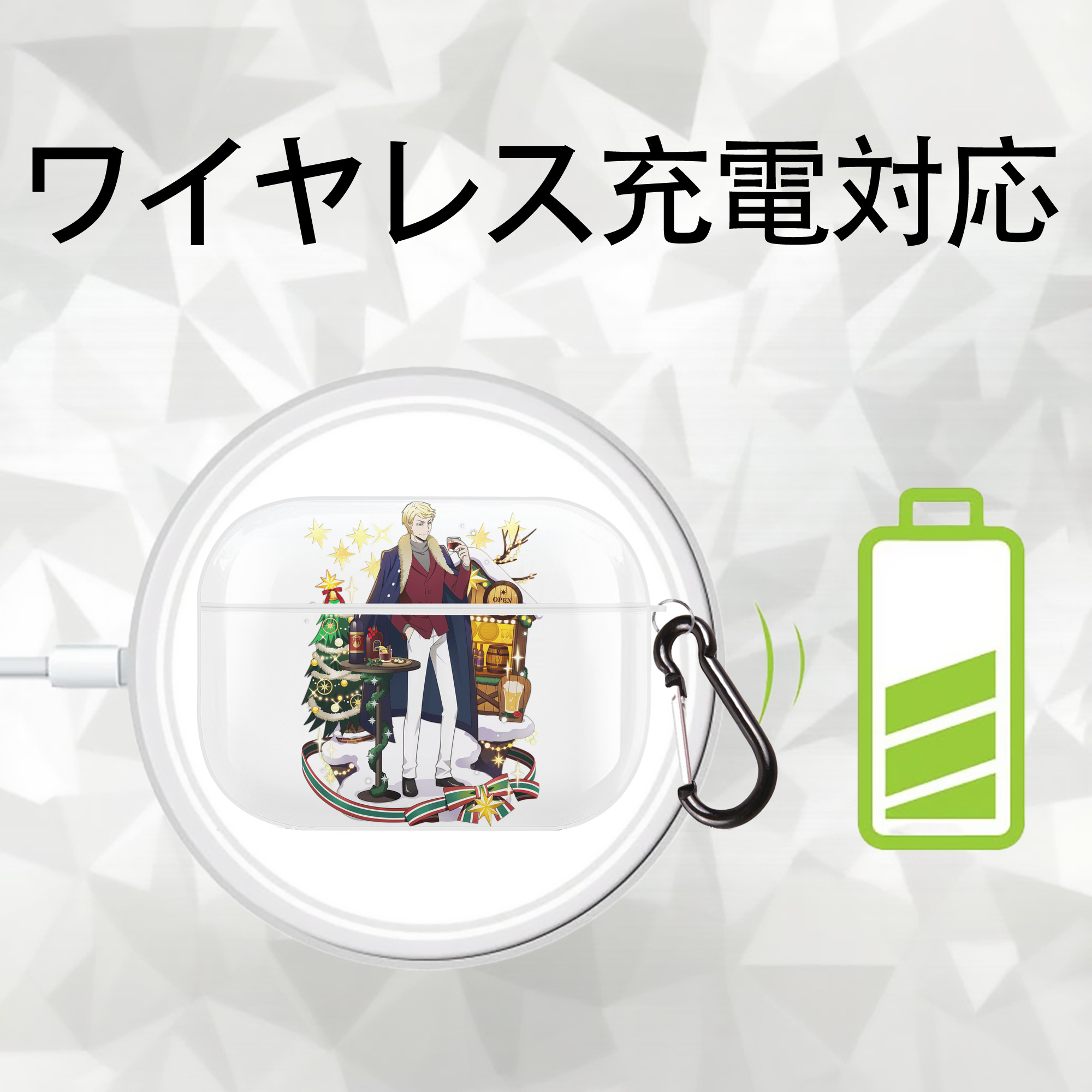文豪ストレイドッグス Bungo Stray Dogs 【AirPods Pro用】ハードシェル保護ケース 耐衝撃・防指紋・カラビナ付き商品仕様