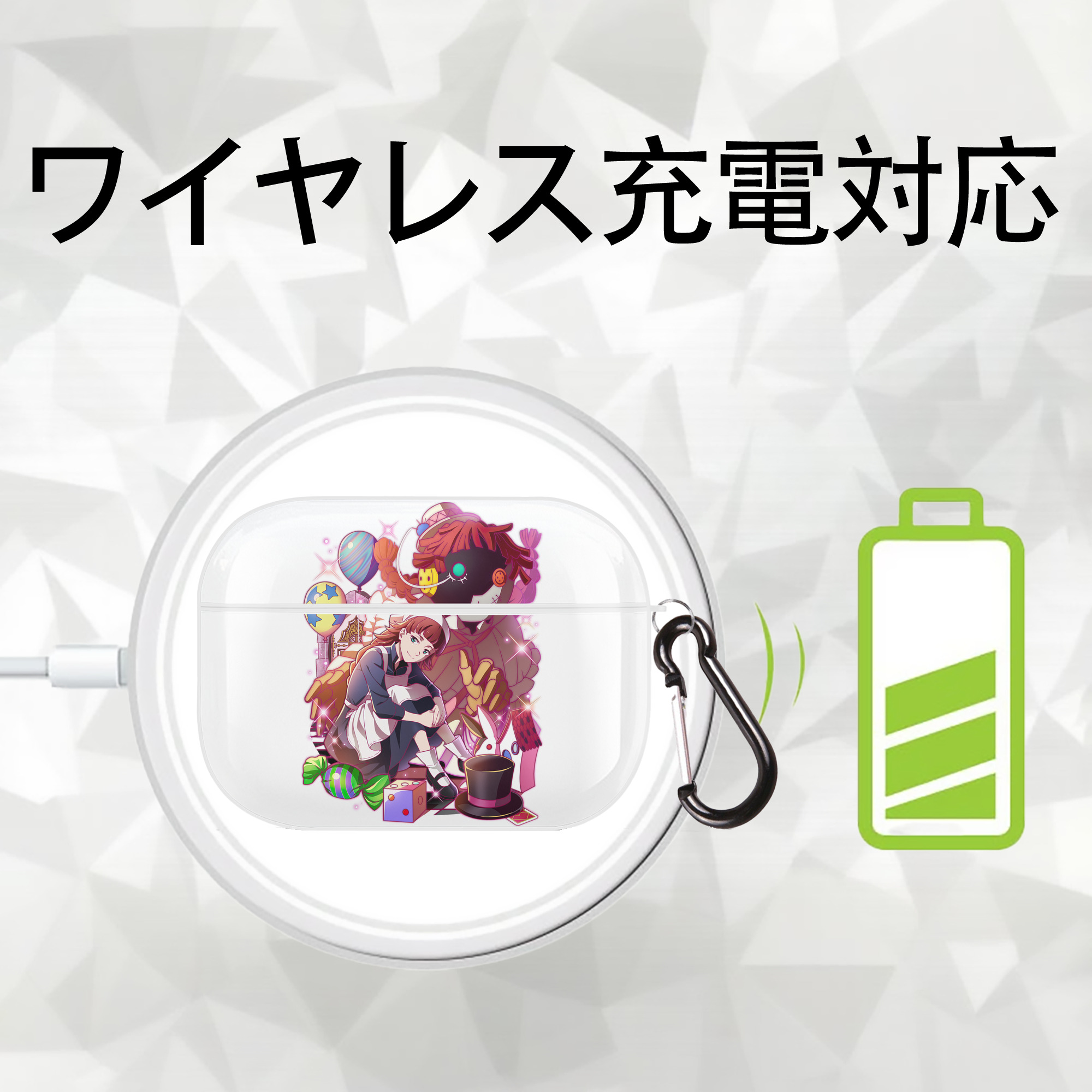 文豪ストレイドッグス Bungo Stray Dogs 【AirPods Pro用】ハードシェル保護ケース 耐衝撃・防指紋・カラビナ付き商品仕様