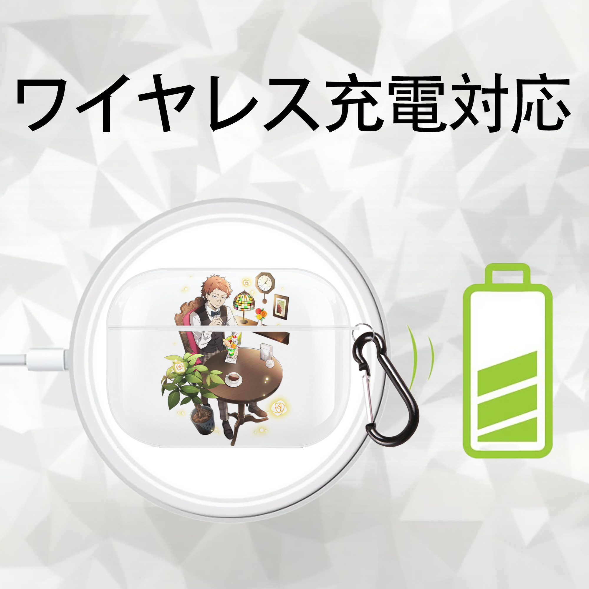 文豪ストレイドッグス Bungo Stray Dogs 【AirPods Pro用】ハードシェル保護ケース 耐衝撃・防指紋・カラビナ付き商品仕様