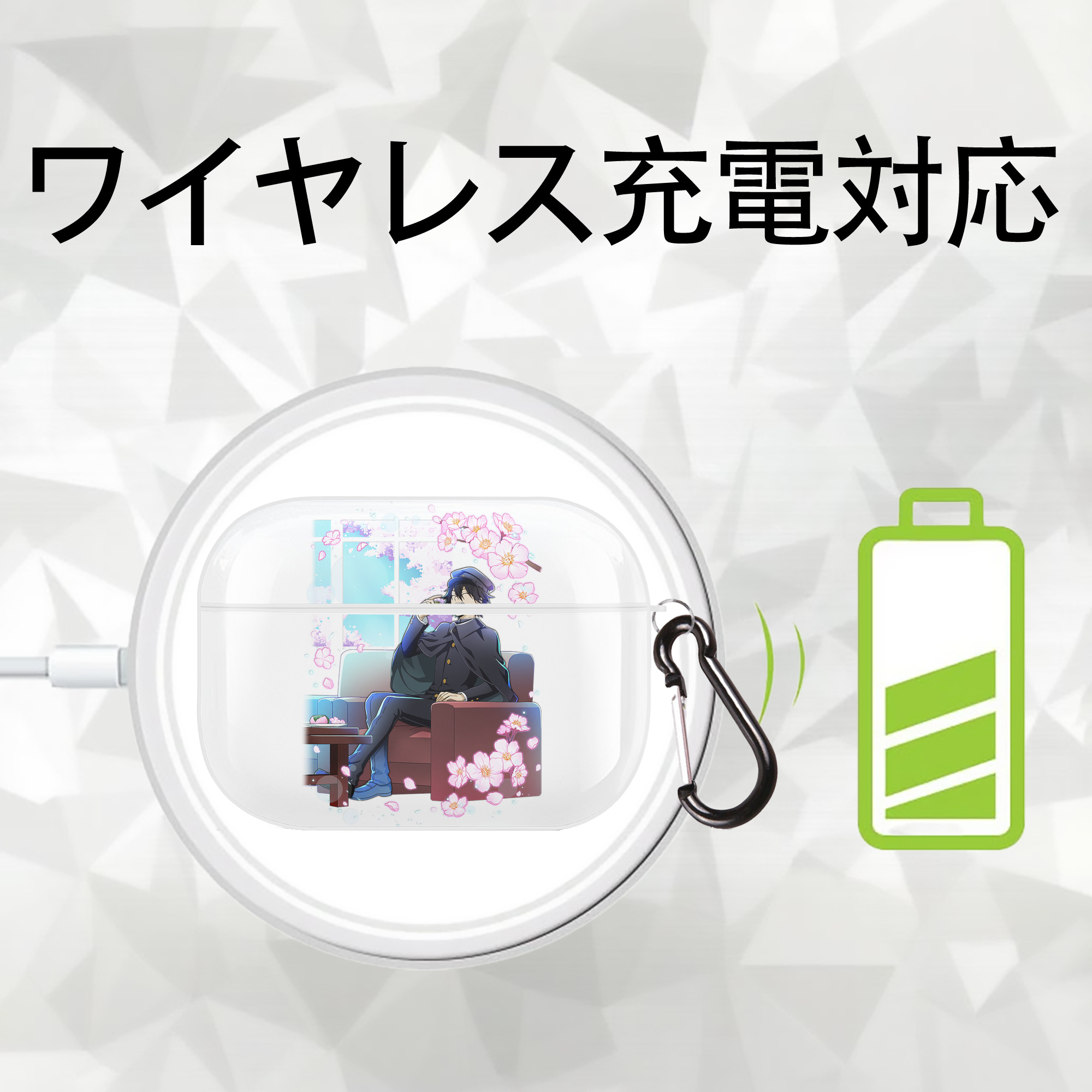 文豪ストレイドッグス Bungo Stray Dogs 【AirPods Pro用】ハードシェル保護ケース 耐衝撃・防指紋・カラビナ付き商品仕様