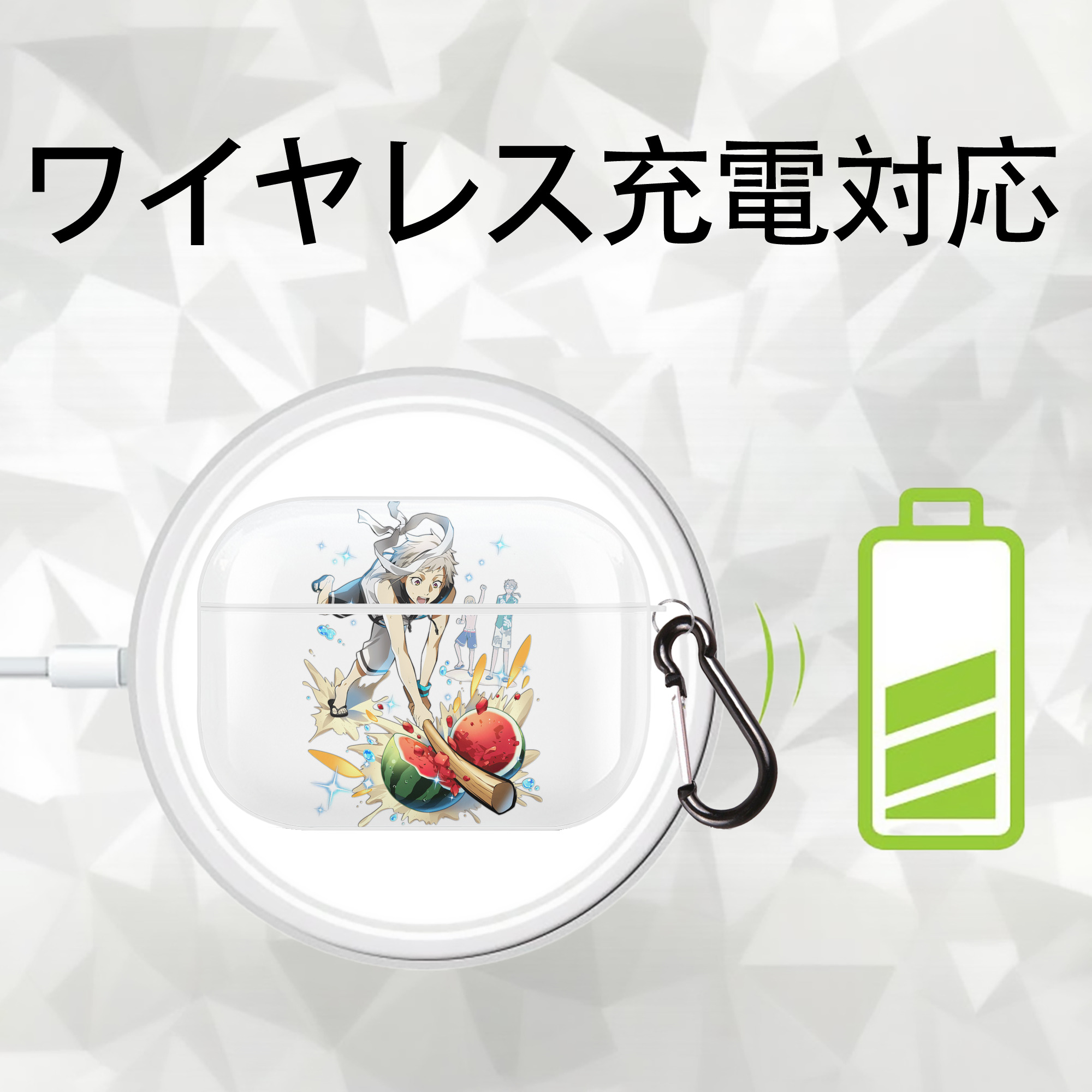 文豪ストレイドッグス Bungo Stray Dogs 【AirPods Pro用】ハードシェル保護ケース 耐衝撃・防指紋・カラビナ付き商品仕様
