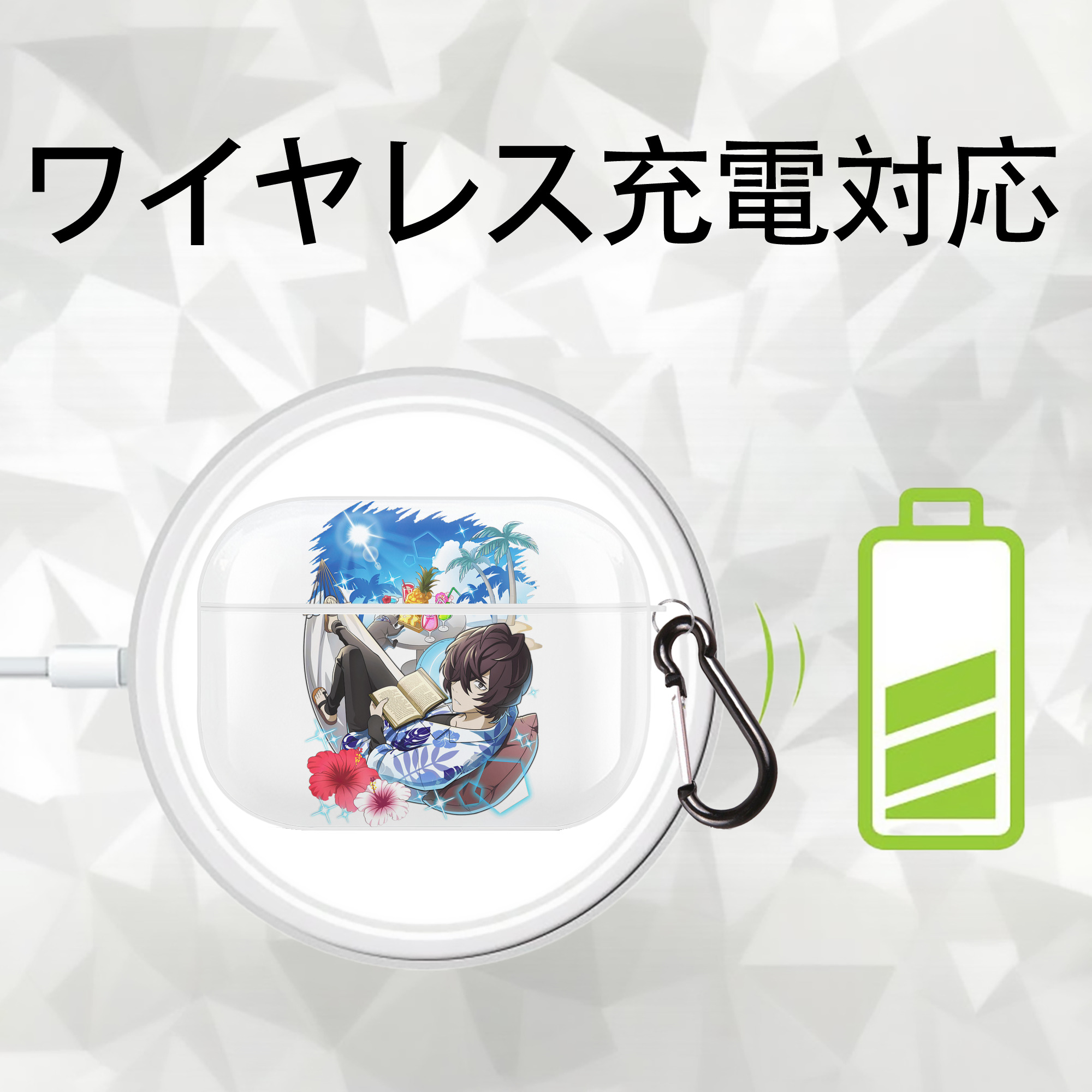 文豪ストレイドッグス Bungo Stray Dogs 【AirPods Pro用】ハードシェル保護ケース 耐衝撃・防指紋・カラビナ付き商品仕様