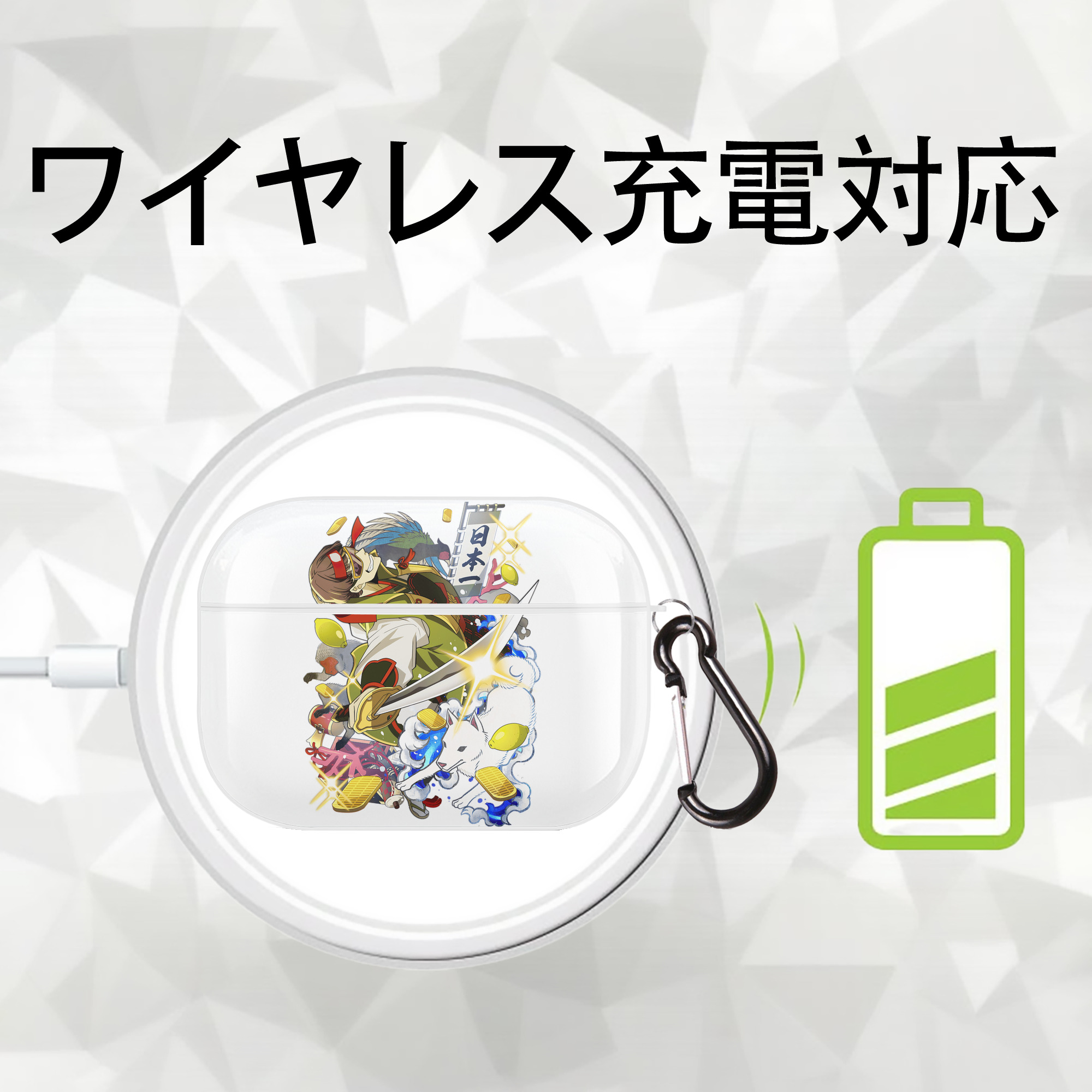 文豪ストレイドッグス Bungo Stray Dogs 【AirPods Pro用】ハードシェル保護ケース 耐衝撃・防指紋・カラビナ付き商品仕様