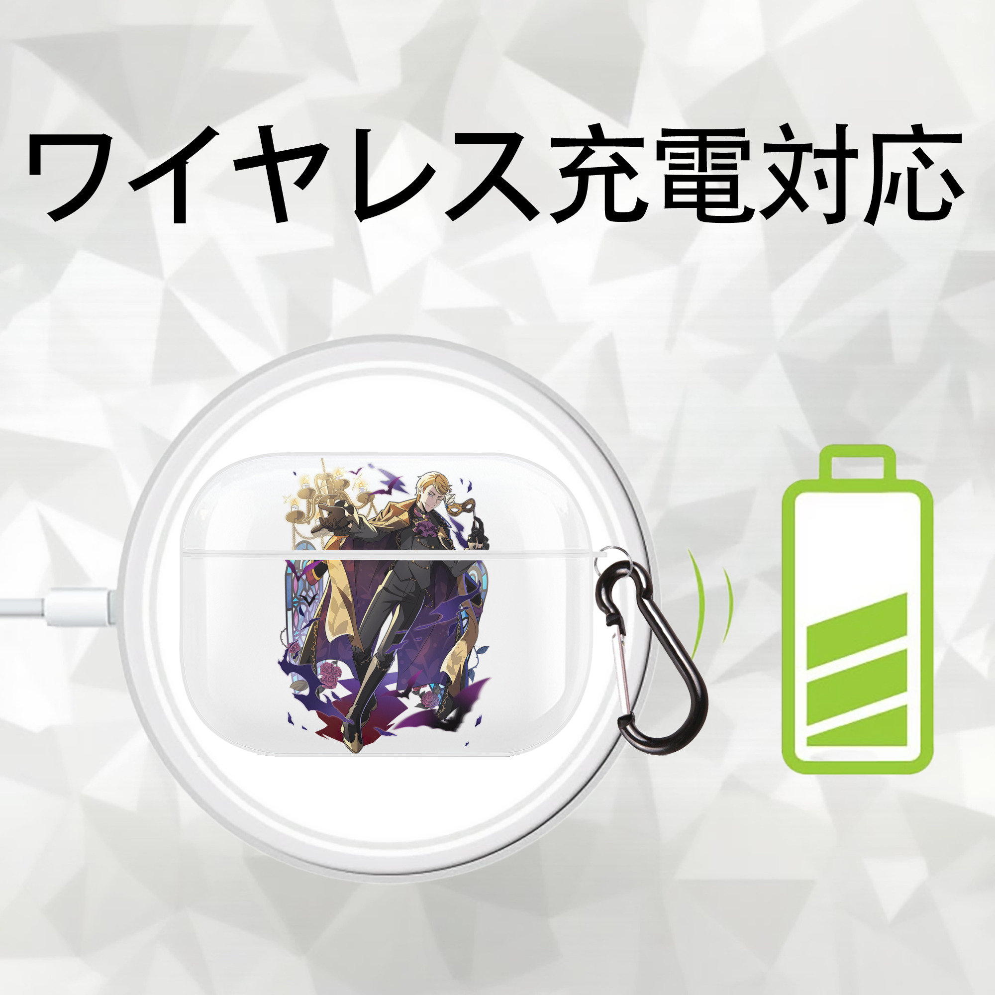 文豪ストレイドッグス Bungo Stray Dogs 【AirPods Pro用】ハードシェル保護ケース 耐衝撃・防指紋・カラビナ付き商品仕様