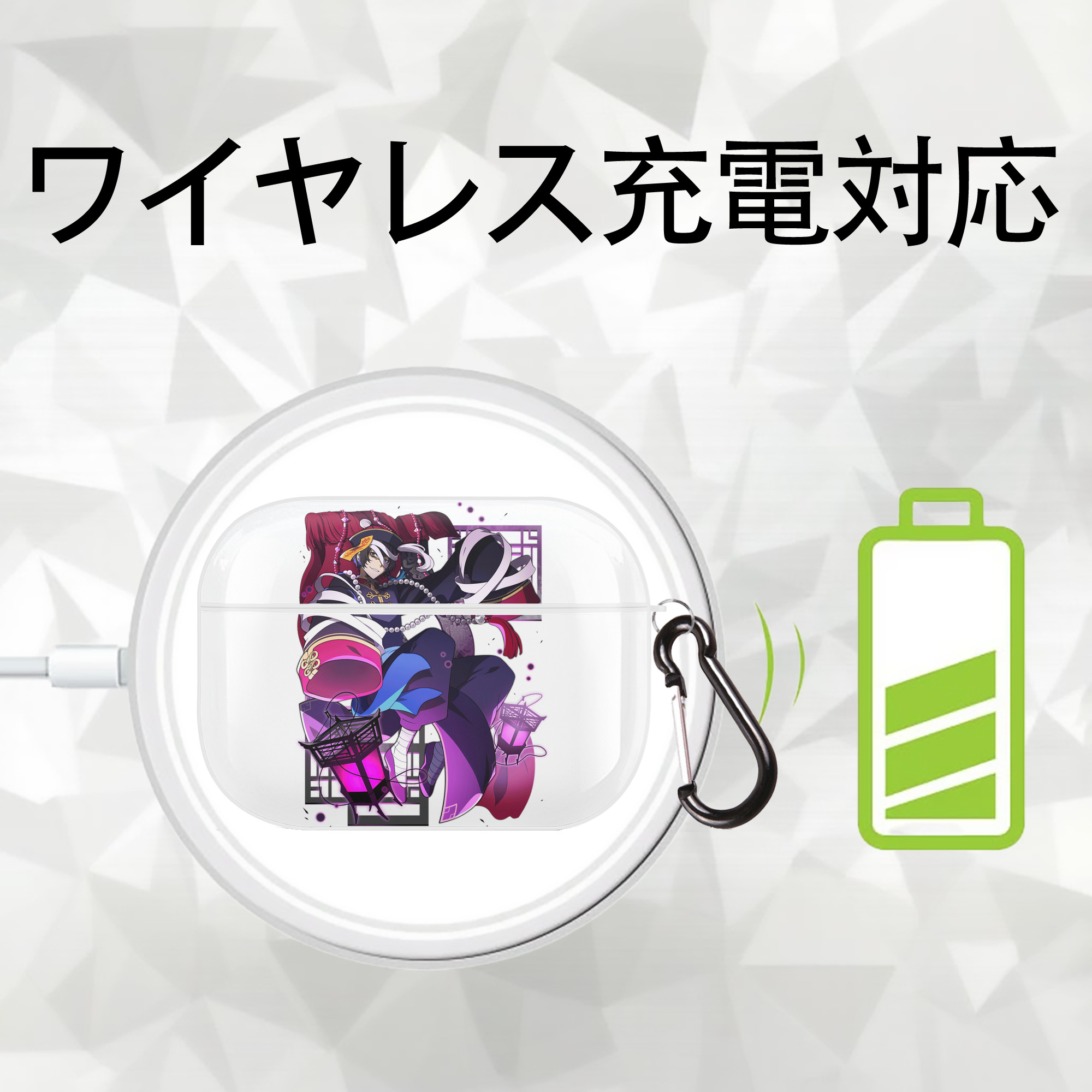 文豪ストレイドッグス Bungo Stray Dogs 【AirPods Pro用】ハードシェル保護ケース 耐衝撃・防指紋・カラビナ付き商品仕様