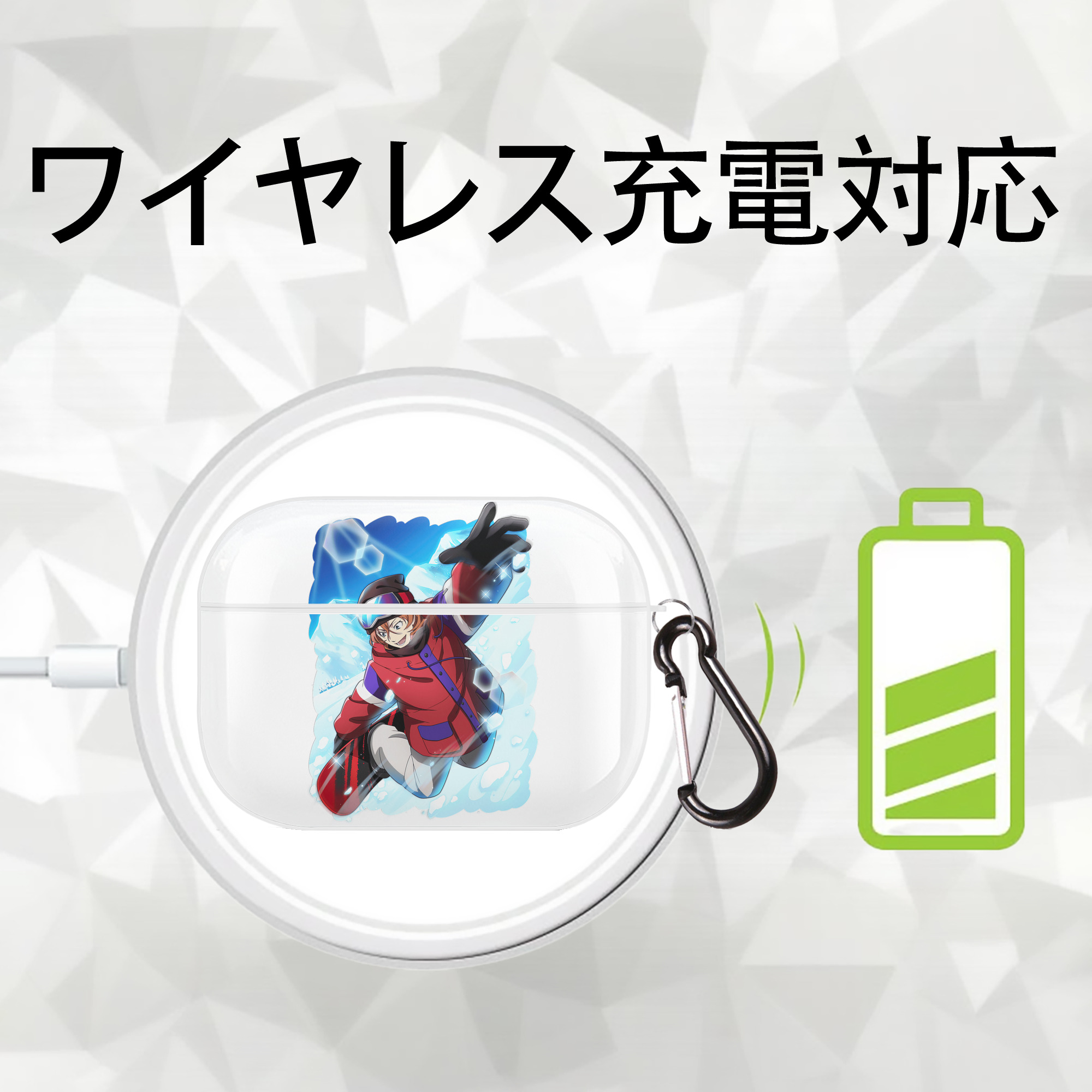 文豪ストレイドッグス Bungo Stray Dogs 【AirPods Pro用】ハードシェル保護ケース 耐衝撃・防指紋・カラビナ付き商品仕様