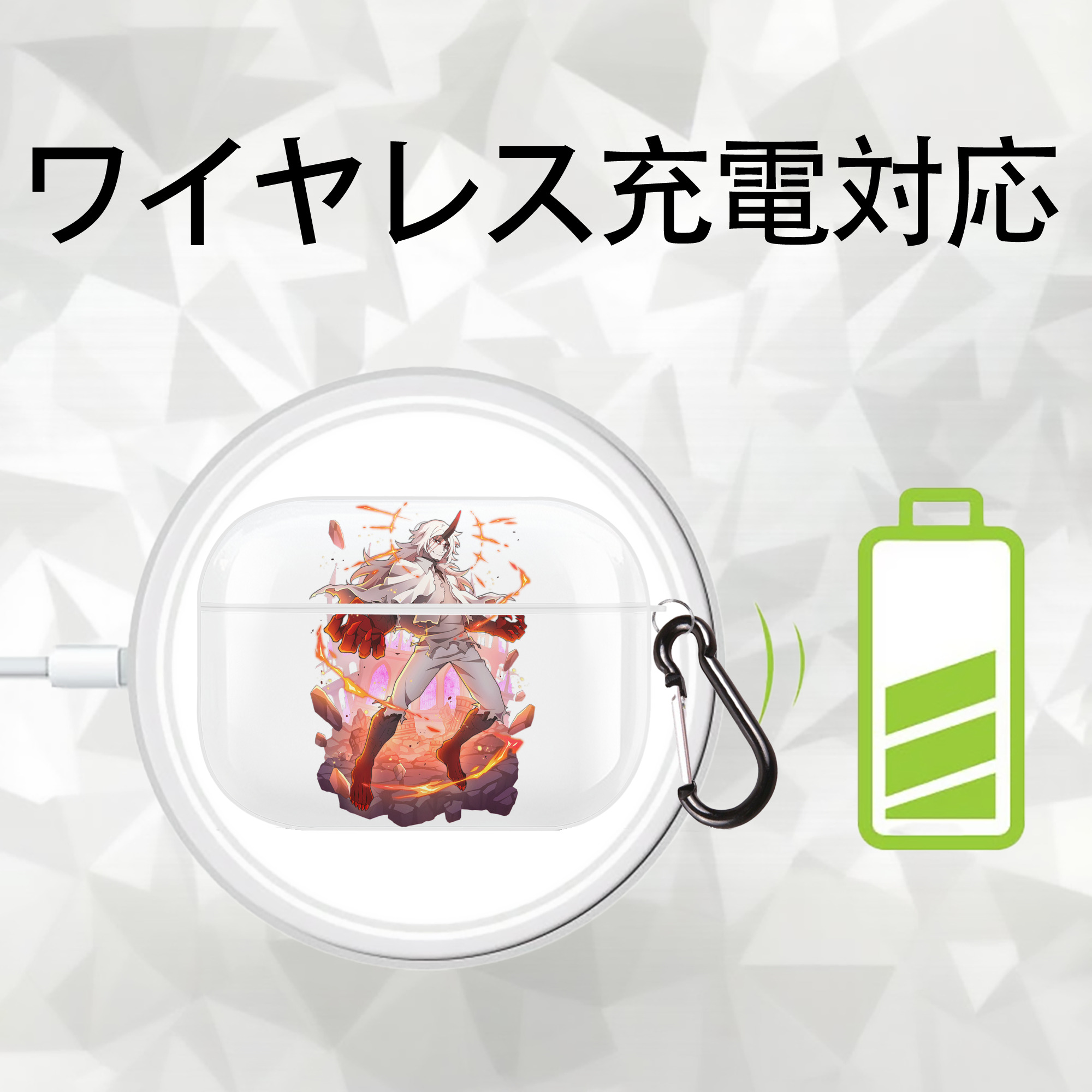 文豪ストレイドッグス Bungo Stray Dogs 【AirPods Pro用】ハードシェル保護ケース 耐衝撃・防指紋・カラビナ付き商品仕様