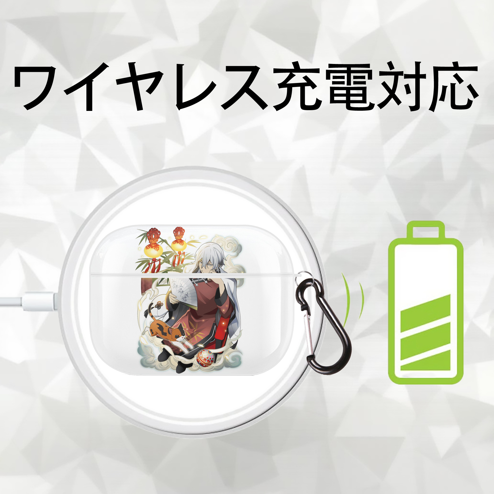 文豪ストレイドッグス Bungo Stray Dogs 【AirPods Pro用】ハードシェル保護ケース 耐衝撃・防指紋・カラビナ付き商品仕様