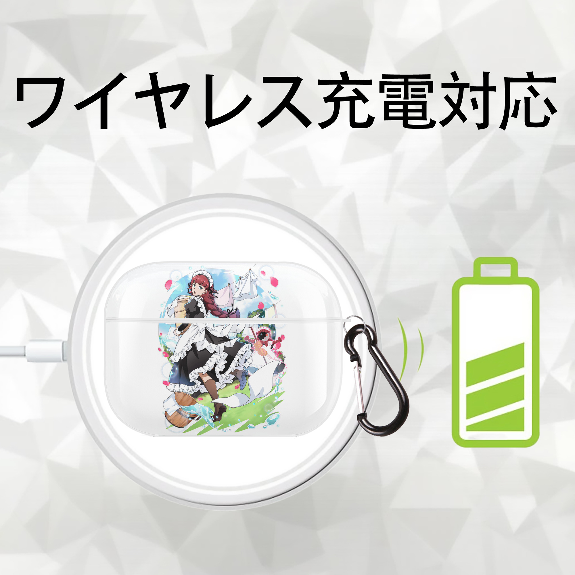文豪ストレイドッグス Bungo Stray Dogs 【AirPods Pro用】ハードシェル保護ケース 耐衝撃・防指紋・カラビナ付き商品仕様