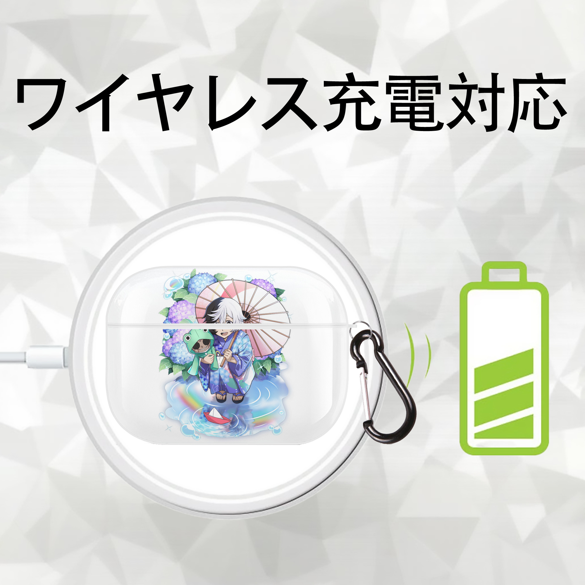 文豪ストレイドッグス Bungo Stray Dogs 【AirPods Pro用】ハードシェル保護ケース 耐衝撃・防指紋・カラビナ付き商品仕様