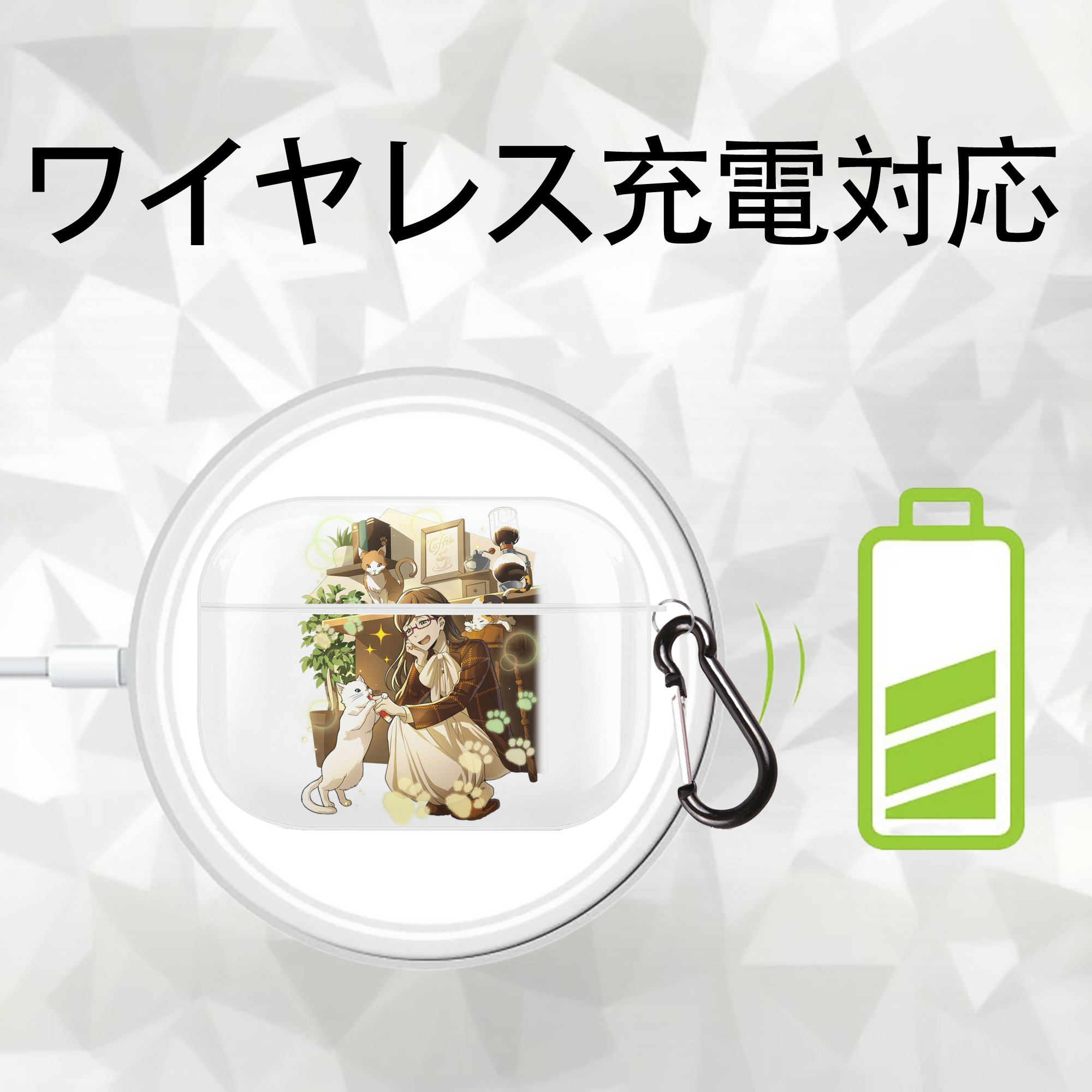 文豪ストレイドッグス Bungo Stray Dogs 【AirPods Pro用】ハードシェル保護ケース 耐衝撃・防指紋・カラビナ付き商品仕様