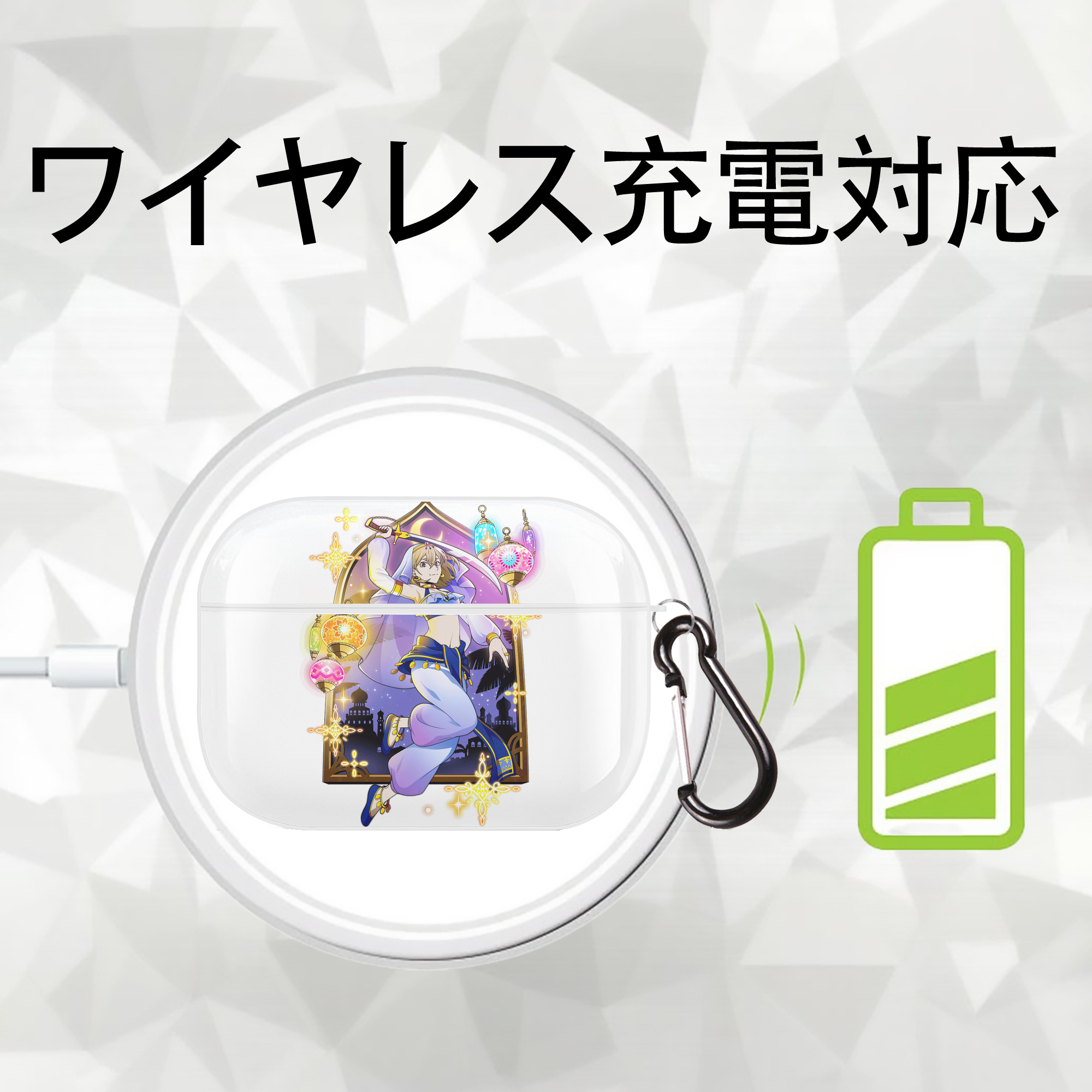 文豪ストレイドッグス Bungo Stray Dogs 【AirPods Pro用】ハードシェル保護ケース 耐衝撃・防指紋・カラビナ付き商品仕様
