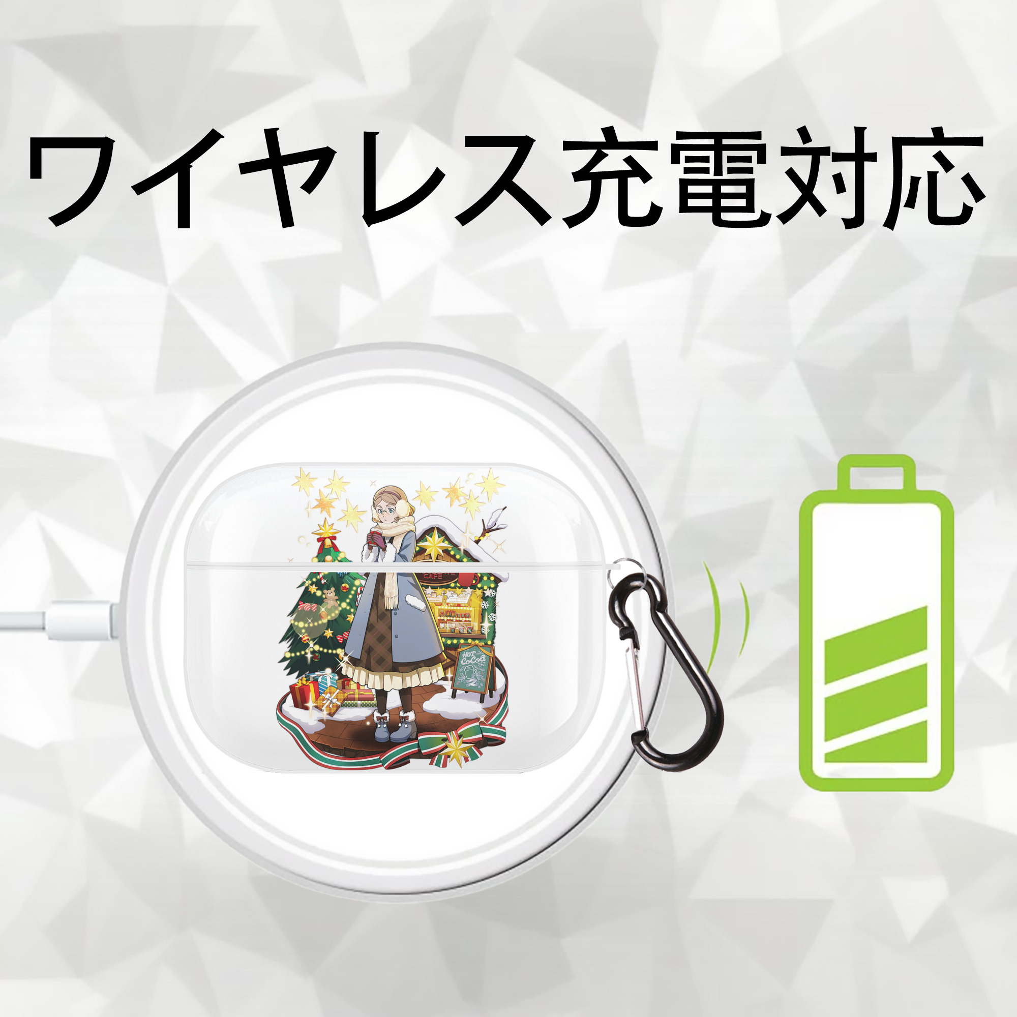 文豪ストレイドッグス Bungo Stray Dogs 【AirPods Pro用】ハードシェル保護ケース 耐衝撃・防指紋・カラビナ付き商品仕様