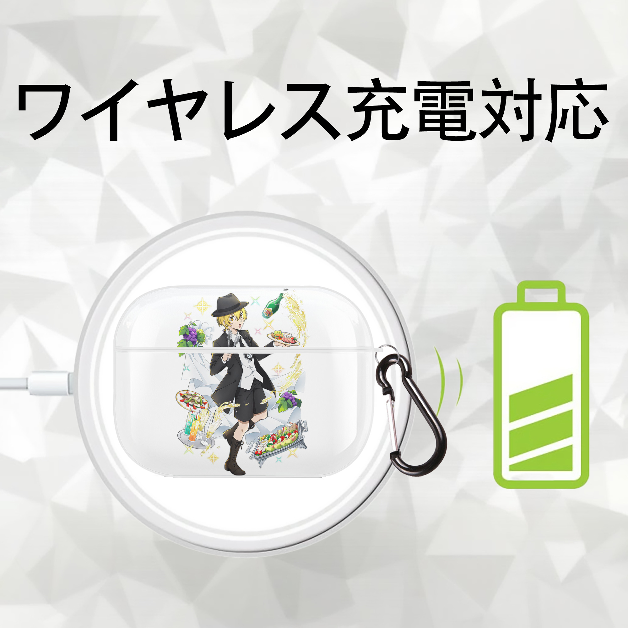 文豪ストレイドッグス Bungo Stray Dogs 【AirPods Pro用】ハードシェル保護ケース 耐衝撃・防指紋・カラビナ付き商品仕様