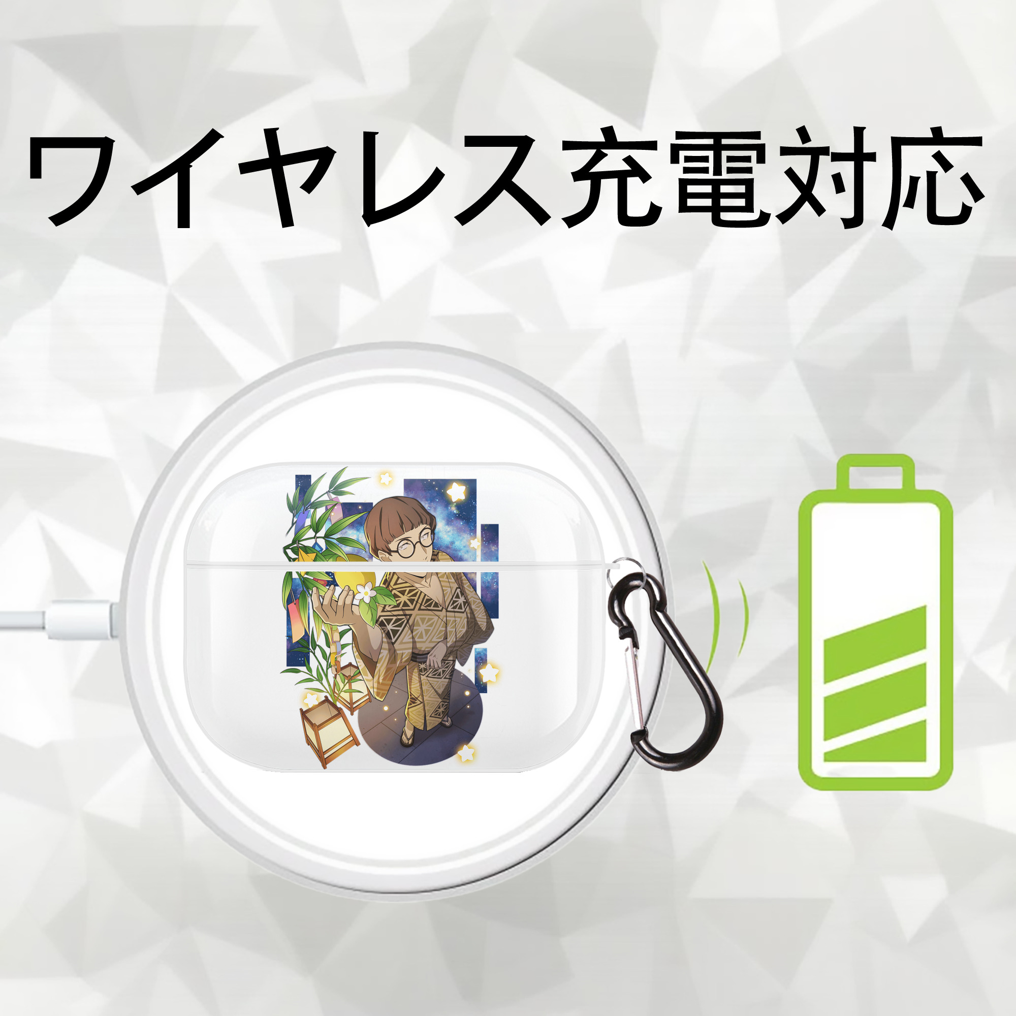 文豪ストレイドッグス Bungo Stray Dogs 【AirPods Pro用】ハードシェル保護ケース 耐衝撃・防指紋・カラビナ付き商品仕様