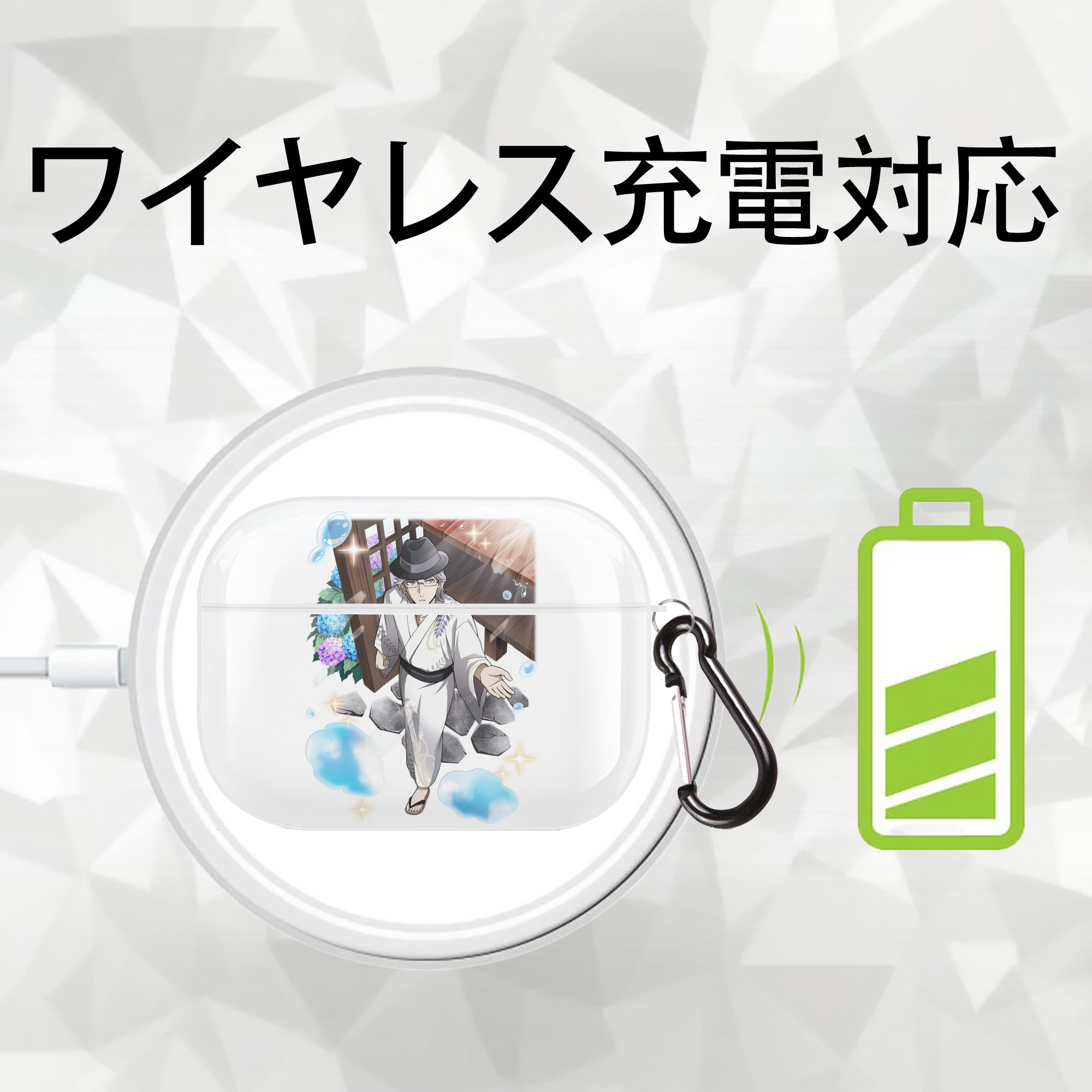 文豪ストレイドッグス Bungo Stray Dogs 【AirPods Pro用】ハードシェル保護ケース 耐衝撃・防指紋・カラビナ付き商品仕様