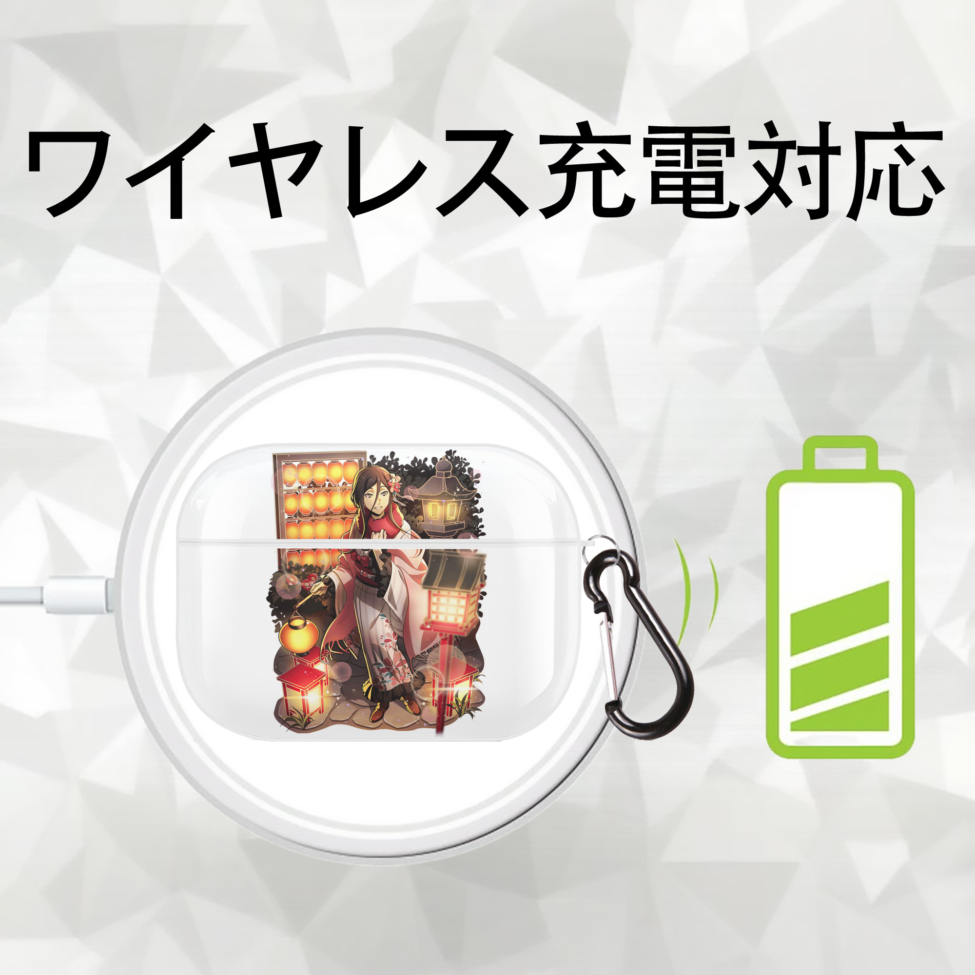 文豪ストレイドッグス Bungo Stray Dogs 【AirPods Pro用】ハードシェル保護ケース 耐衝撃・防指紋・カラビナ付き商品仕様