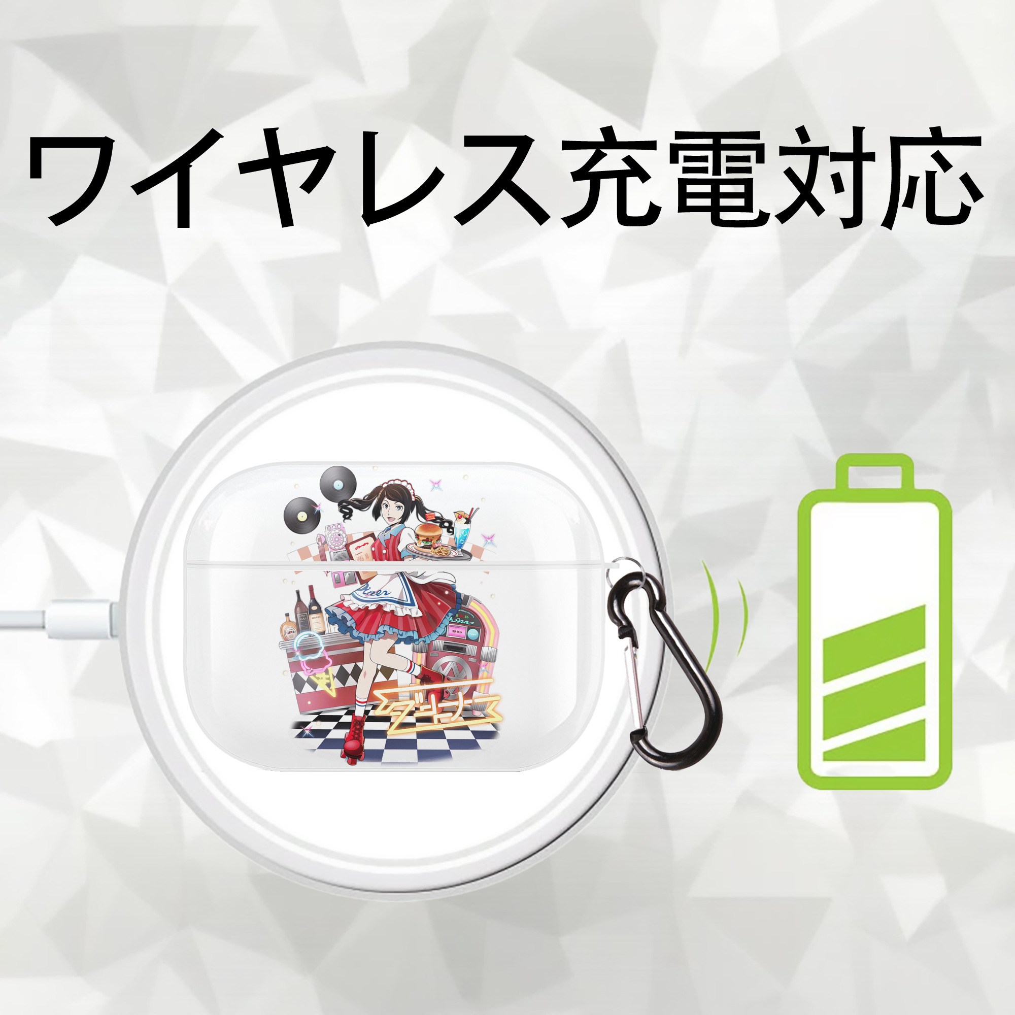 文豪ストレイドッグス Bungo Stray Dogs 【AirPods Pro用】ハードシェル保護ケース 耐衝撃・防指紋・カラビナ付き商品仕様