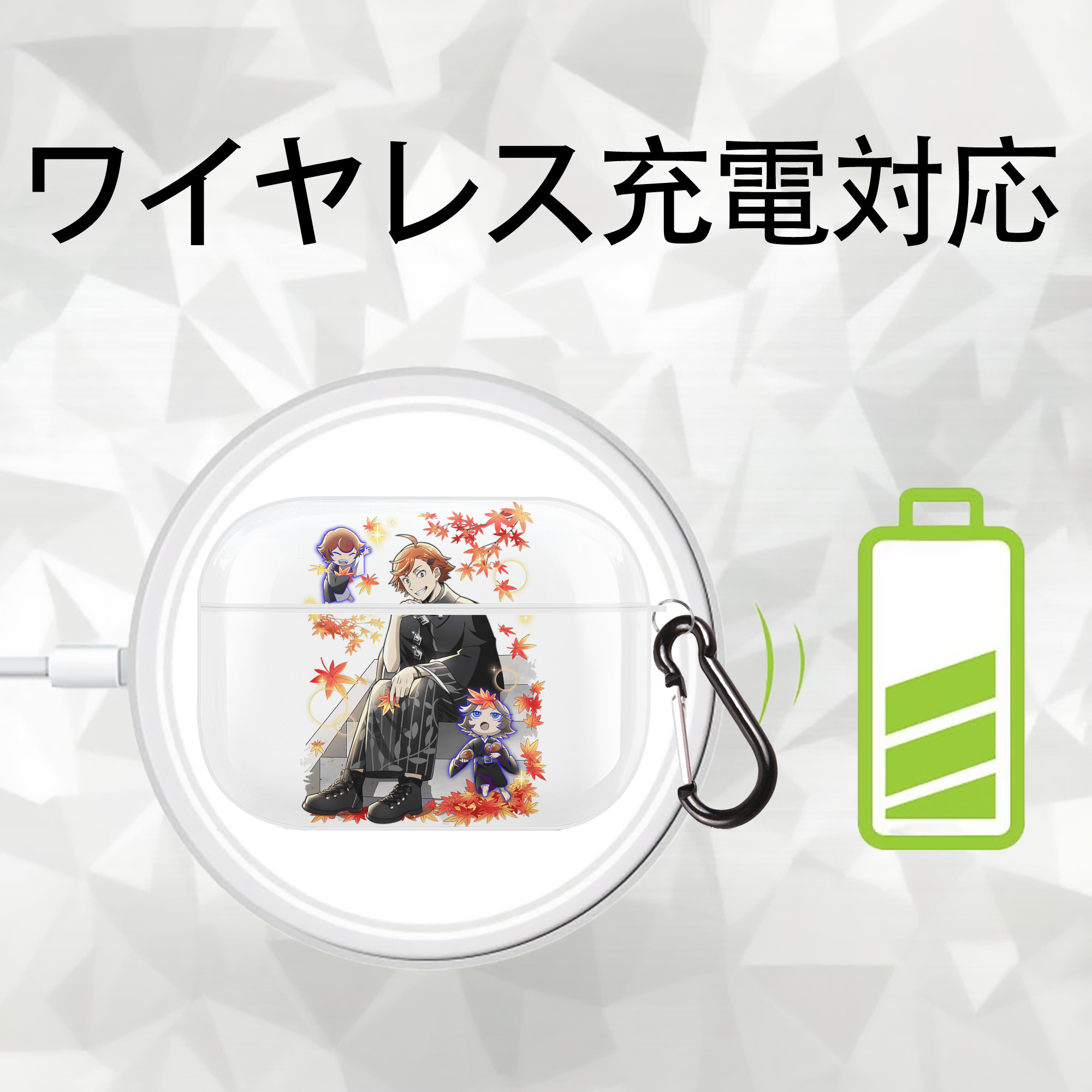 文豪ストレイドッグス Bungo Stray Dogs 【AirPods Pro用】ハードシェル保護ケース 耐衝撃・防指紋・カラビナ付き商品仕様