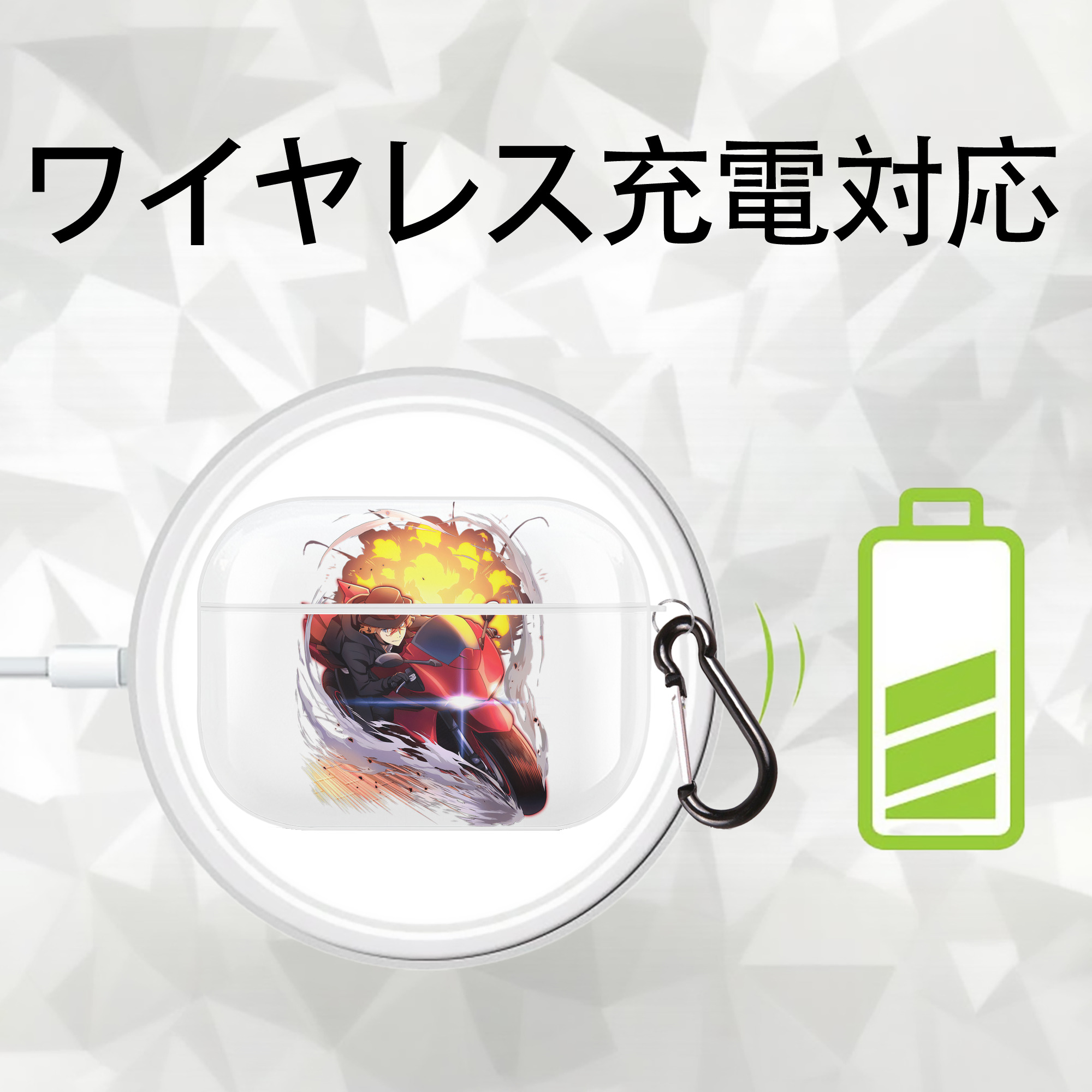 文豪ストレイドッグス Bungo Stray Dogs 【AirPods Pro用】ハードシェル保護ケース 耐衝撃・防指紋・カラビナ付き商品仕様