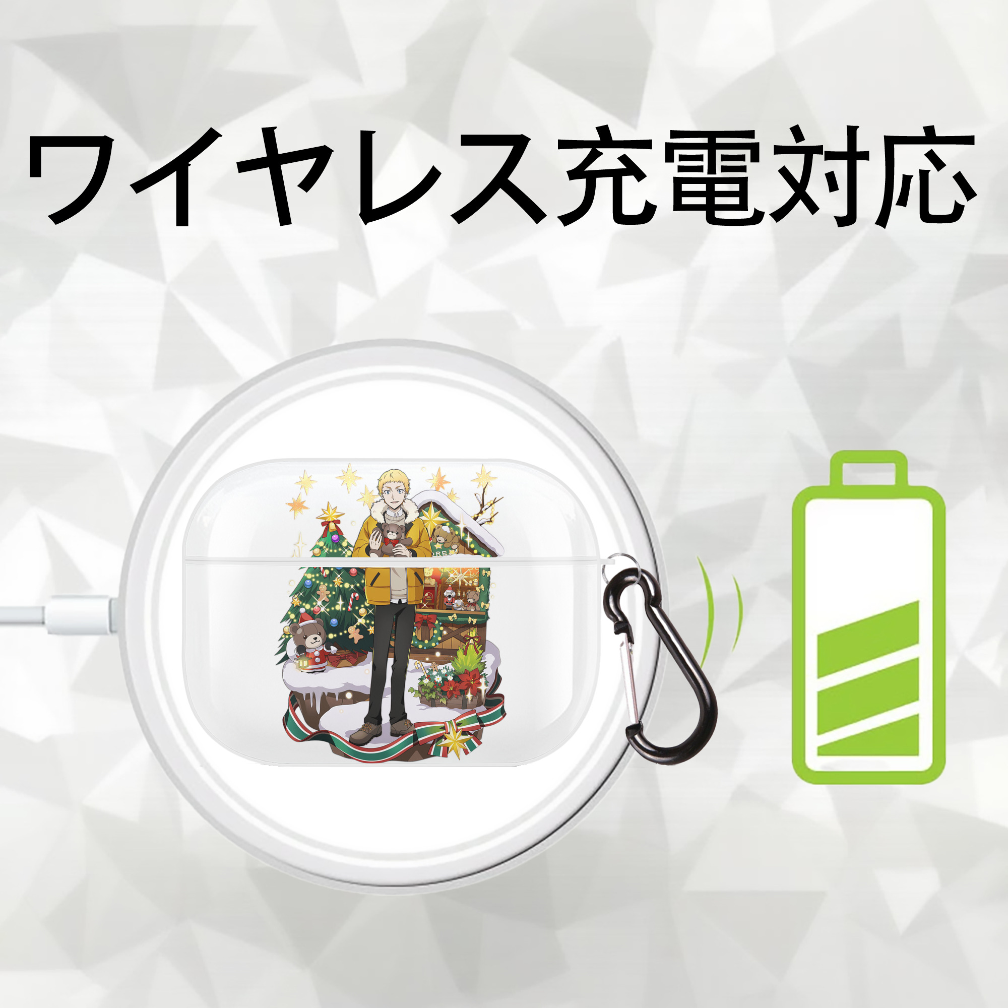 文豪ストレイドッグス Bungo Stray Dogs 【AirPods Pro用】ハードシェル保護ケース 耐衝撃・防指紋・カラビナ付き商品仕様