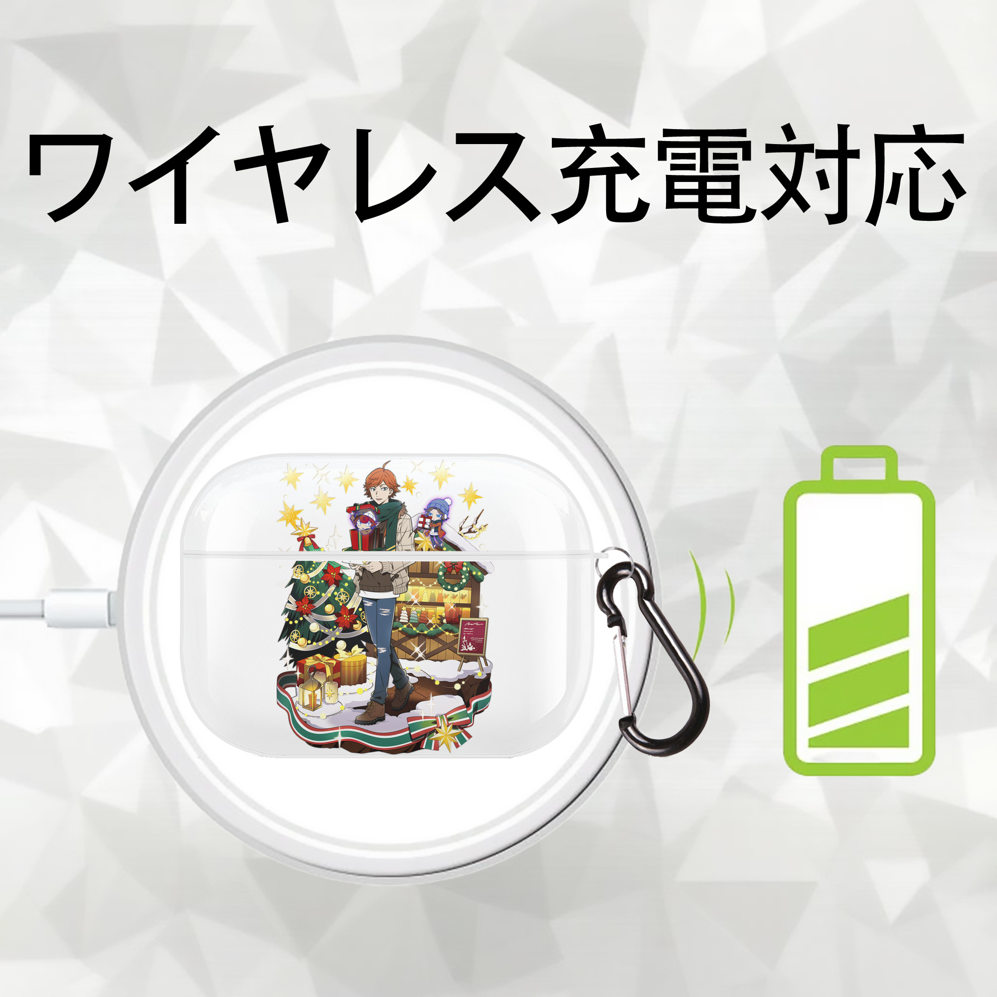 文豪ストレイドッグス Bungo Stray Dogs 【AirPods Pro用】ハードシェル保護ケース 耐衝撃・防指紋・カラビナ付き商品仕様