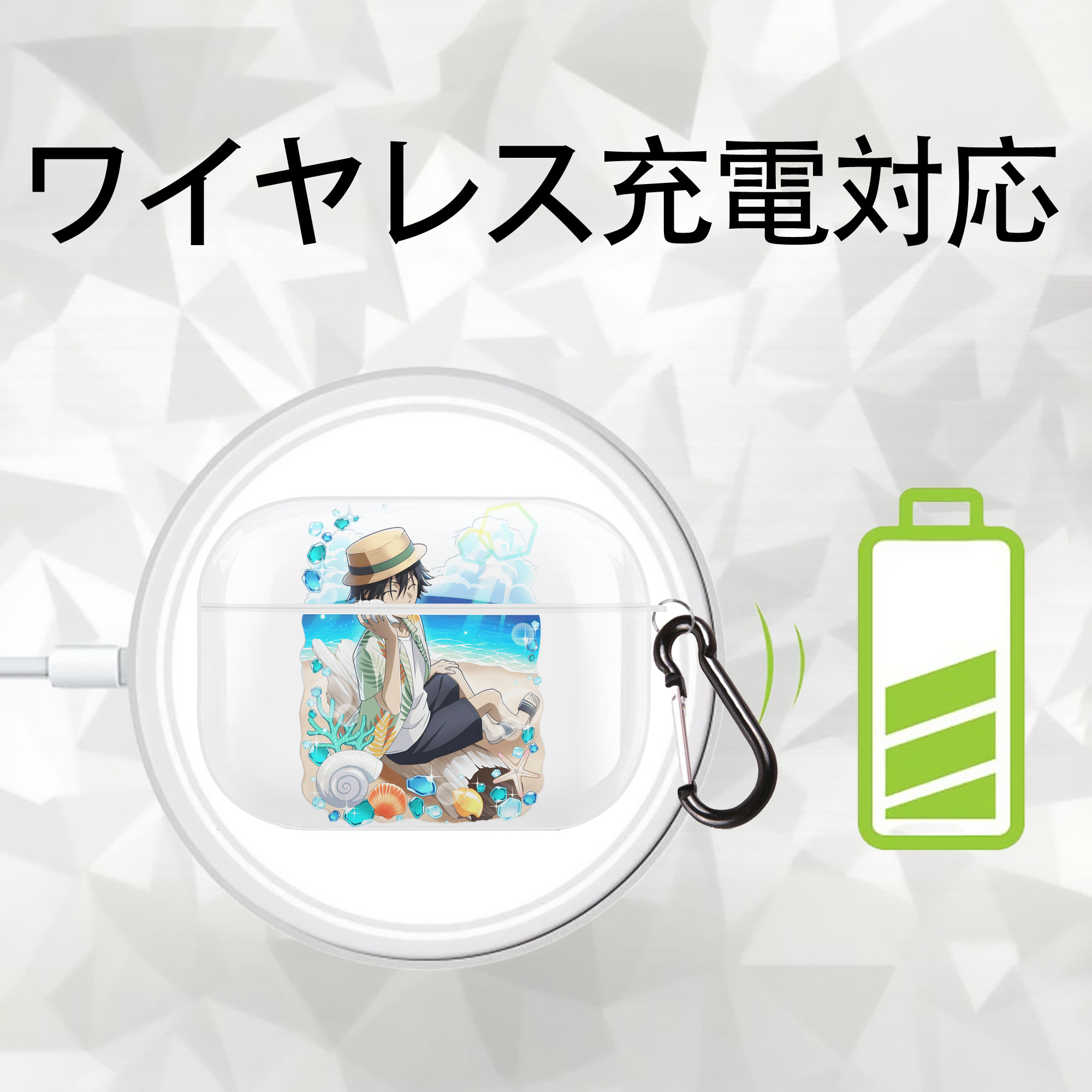 文豪ストレイドッグス Bungo Stray Dogs 【AirPods Pro用】ハードシェル保護ケース 耐衝撃・防指紋・カラビナ付き商品仕様