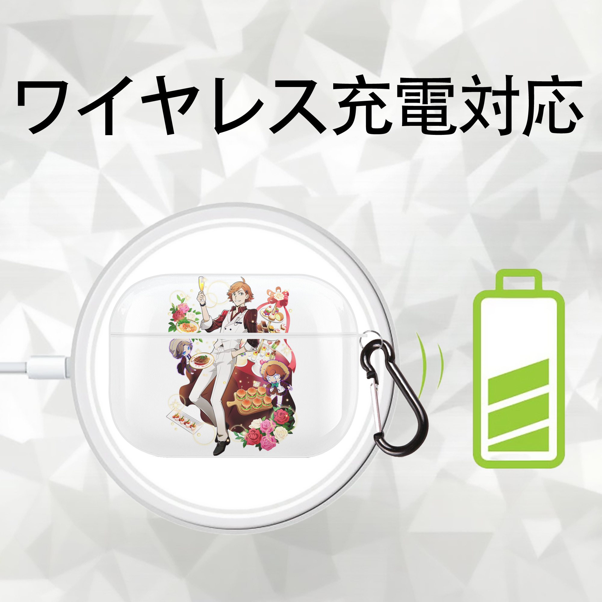 文豪ストレイドッグス Bungo Stray Dogs 【AirPods Pro用】ハードシェル保護ケース 耐衝撃・防指紋・カラビナ付き商品仕様