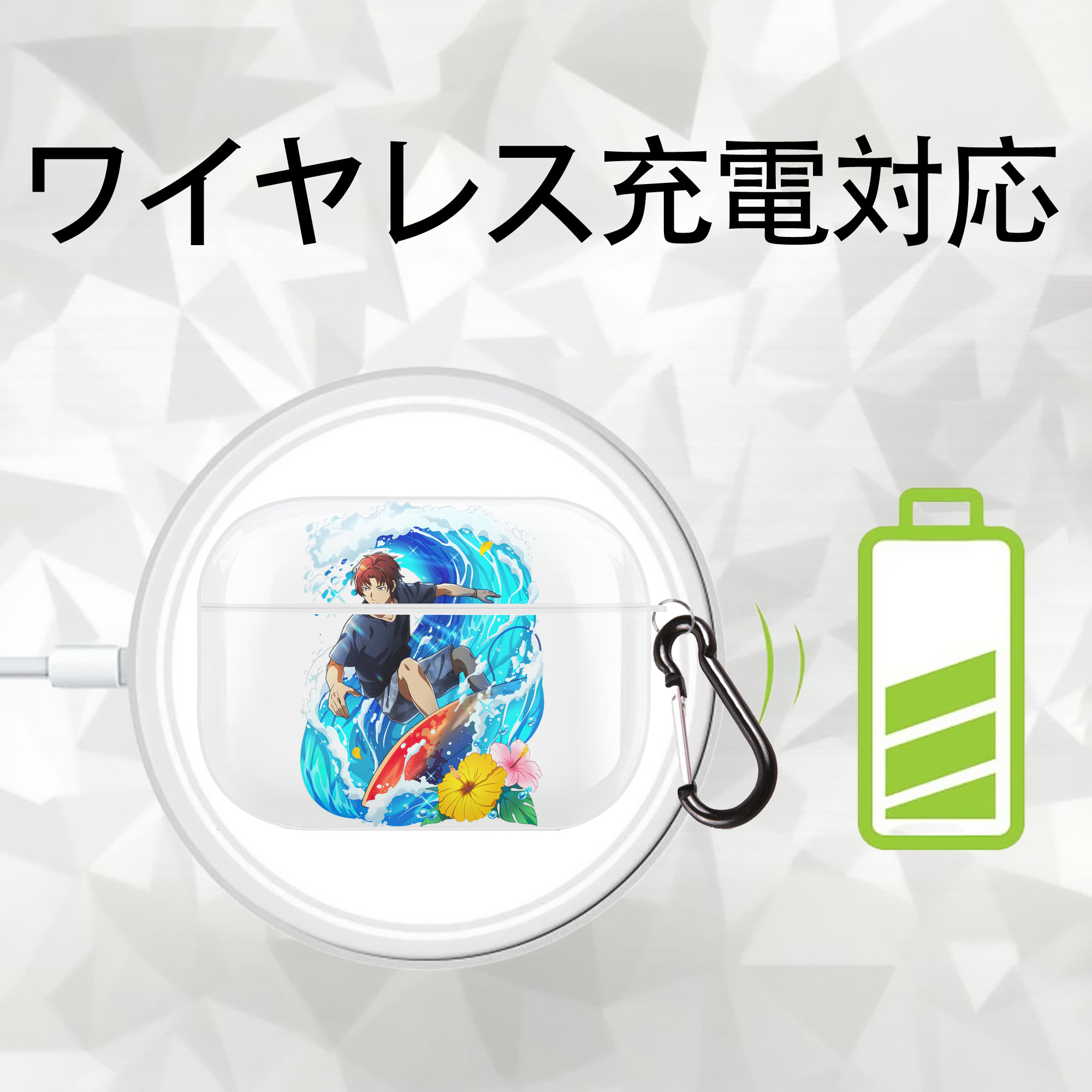 文豪ストレイドッグス Bungo Stray Dogs 【AirPods Pro用】ハードシェル保護ケース 耐衝撃・防指紋・カラビナ付き商品仕様