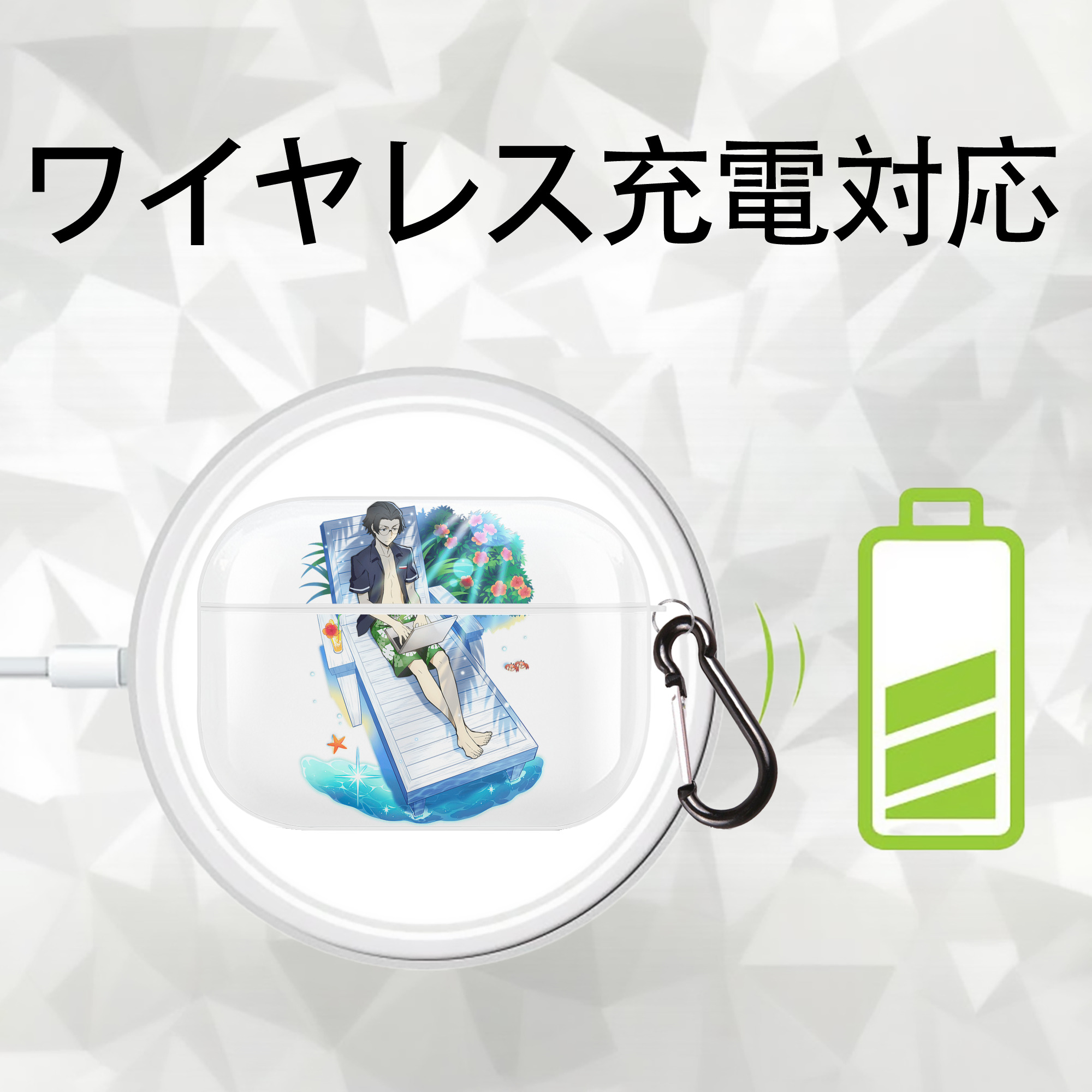 文豪ストレイドッグス Bungo Stray Dogs 【AirPods Pro用】ハードシェル保護ケース 耐衝撃・防指紋・カラビナ付き商品仕様