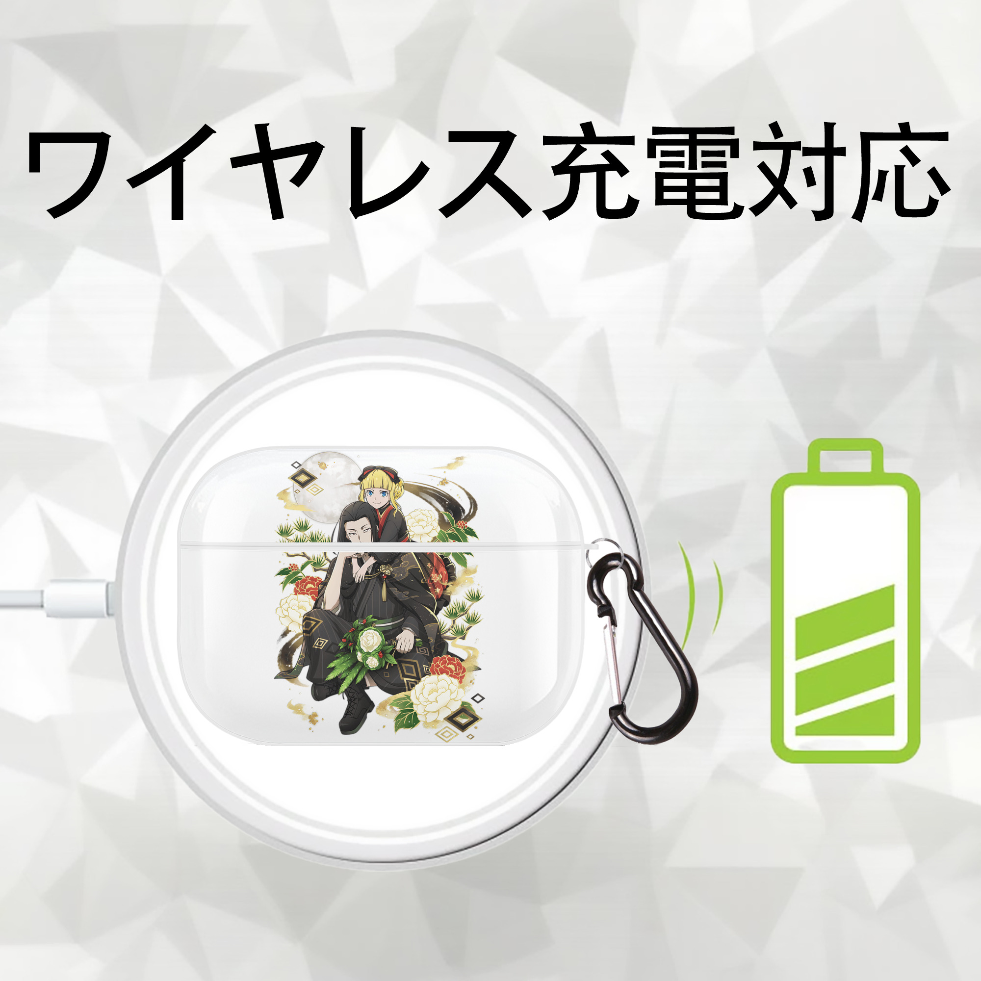 文豪ストレイドッグス Bungo Stray Dogs 【AirPods Pro用】ハードシェル保護ケース 耐衝撃・防指紋・カラビナ付き商品仕様