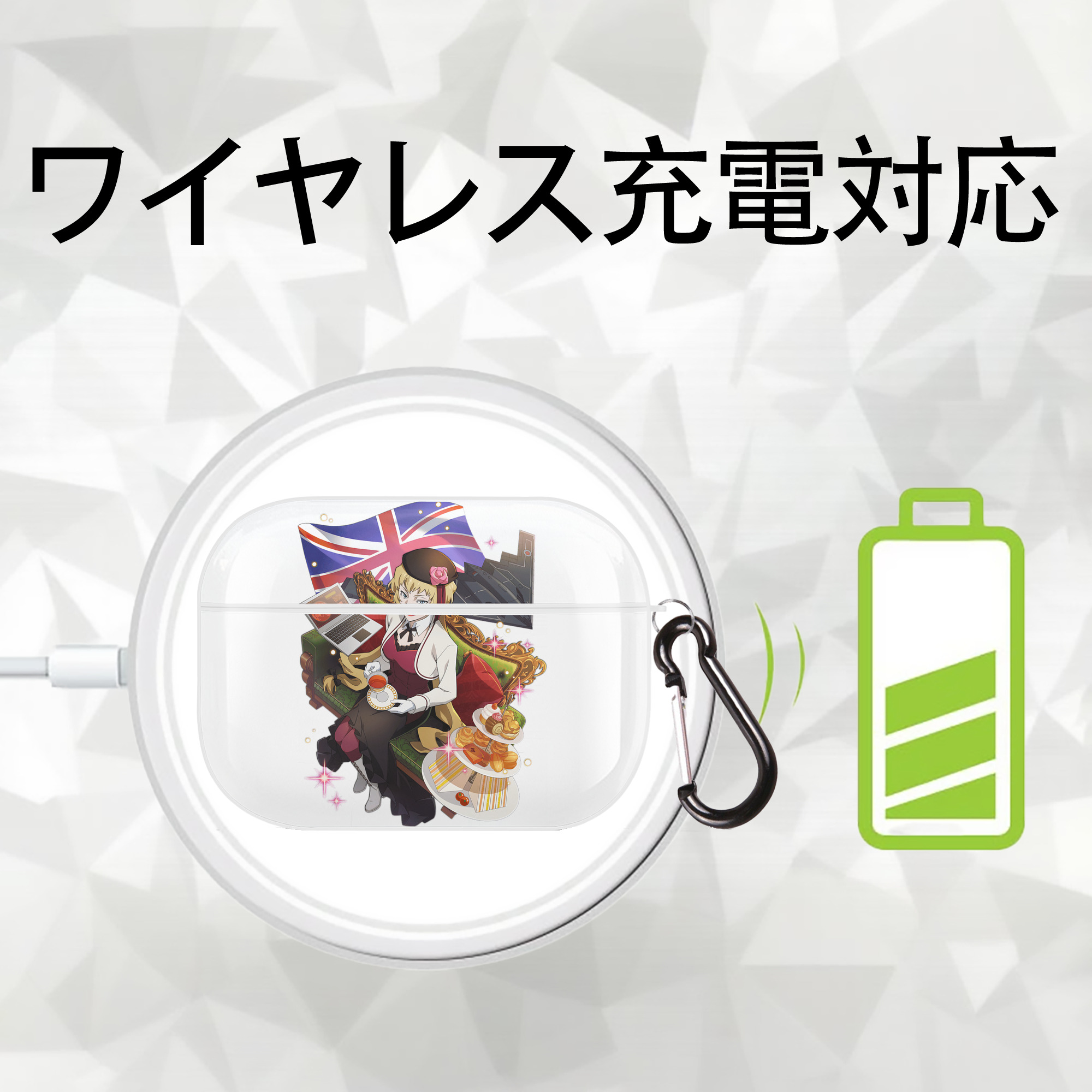 文豪ストレイドッグス Bungo Stray Dogs 【AirPods Pro用】ハードシェル保護ケース 耐衝撃・防指紋・カラビナ付き商品仕様