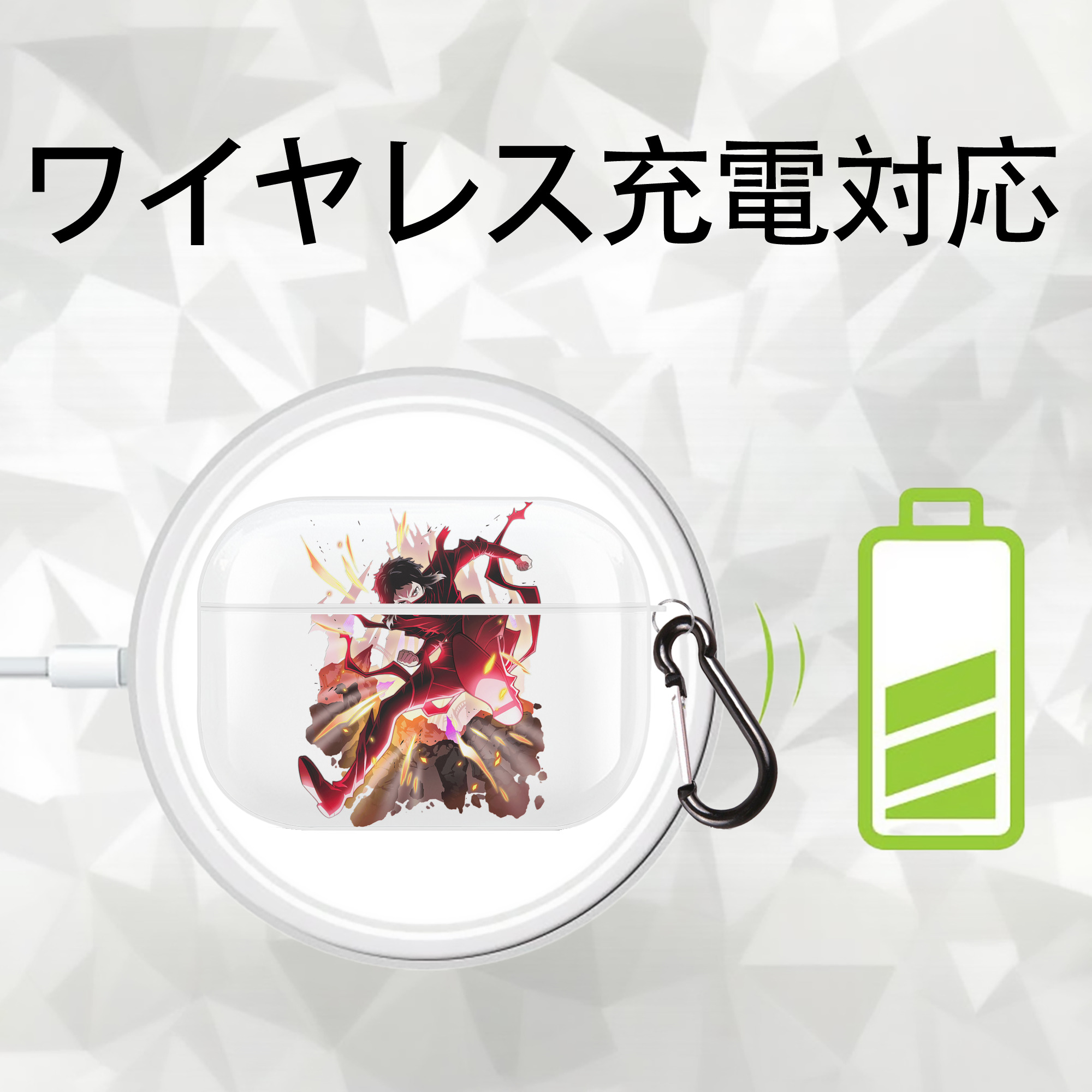 文豪ストレイドッグス Bungo Stray Dogs 【AirPods Pro用】ハードシェル保護ケース 耐衝撃・防指紋・カラビナ付き商品仕様