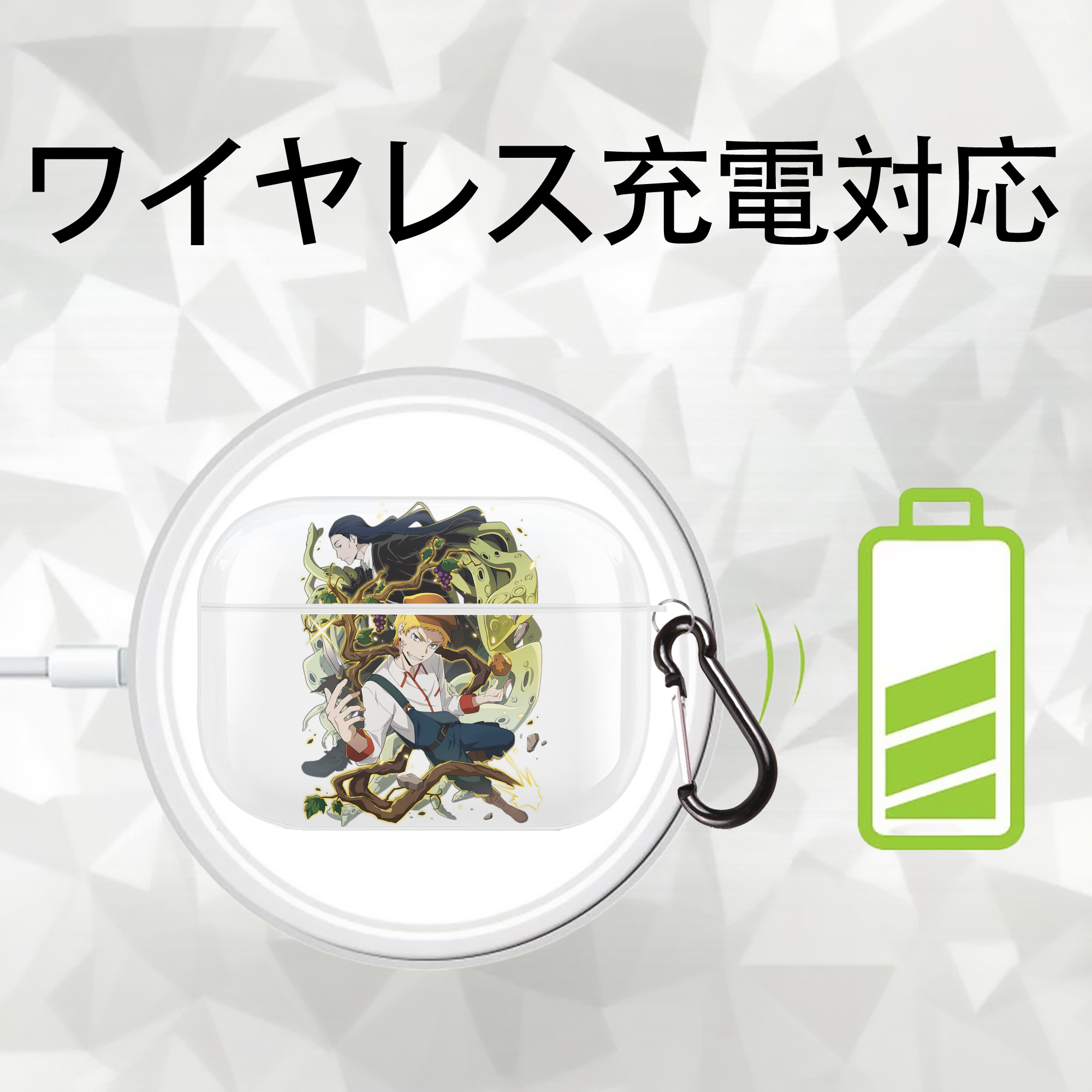 文豪ストレイドッグス Bungo Stray Dogs 【AirPods Pro用】ハードシェル保護ケース 耐衝撃・防指紋・カラビナ付き商品仕様