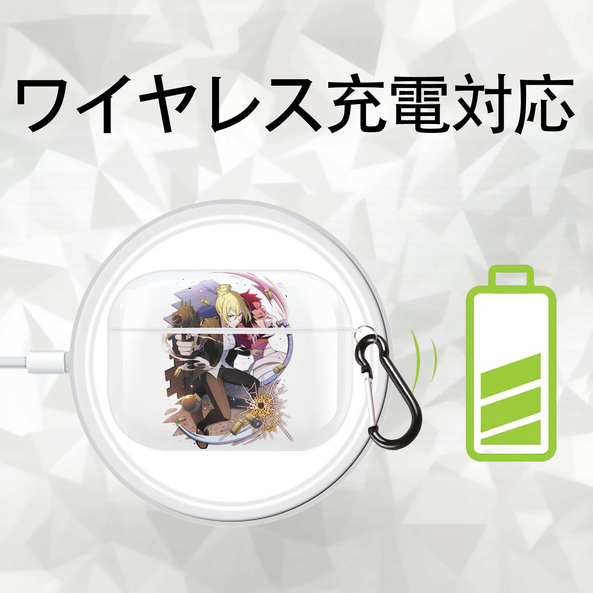 文豪ストレイドッグス Bungo Stray Dogs 【AirPods Pro用】ハードシェル保護ケース 耐衝撃・防指紋・カラビナ付き商品仕様