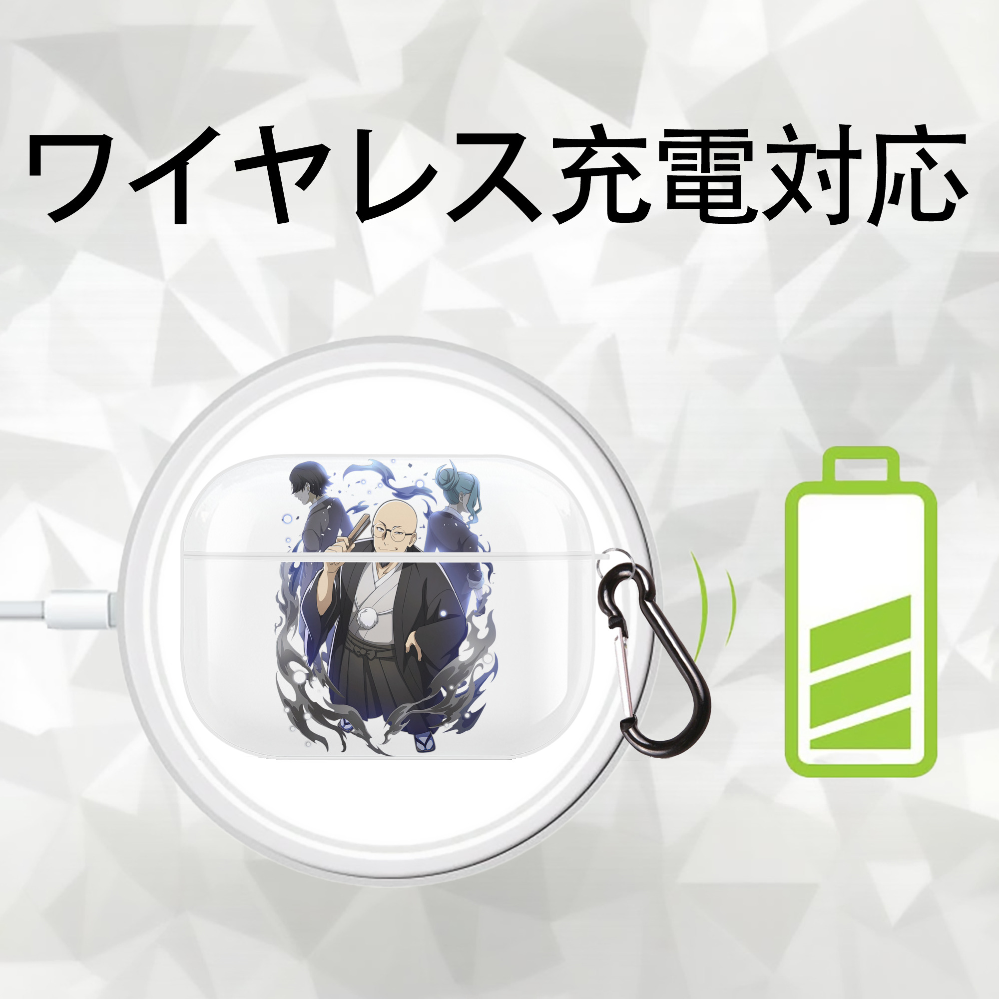 文豪ストレイドッグス Bungo Stray Dogs 【AirPods Pro用】ハードシェル保護ケース 耐衝撃・防指紋・カラビナ付き商品仕様