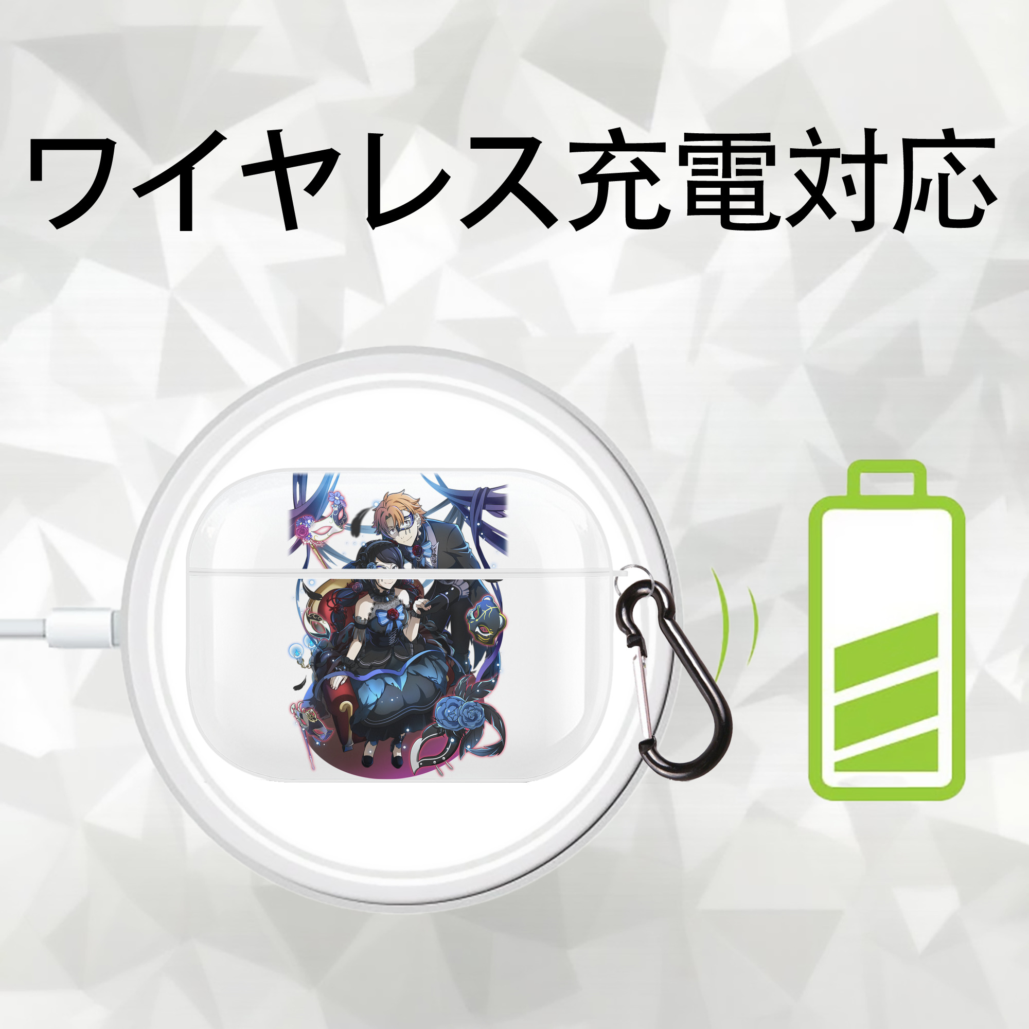 文豪ストレイドッグス Bungo Stray Dogs 【AirPods Pro用】ハードシェル保護ケース 耐衝撃・防指紋・カラビナ付き商品仕様