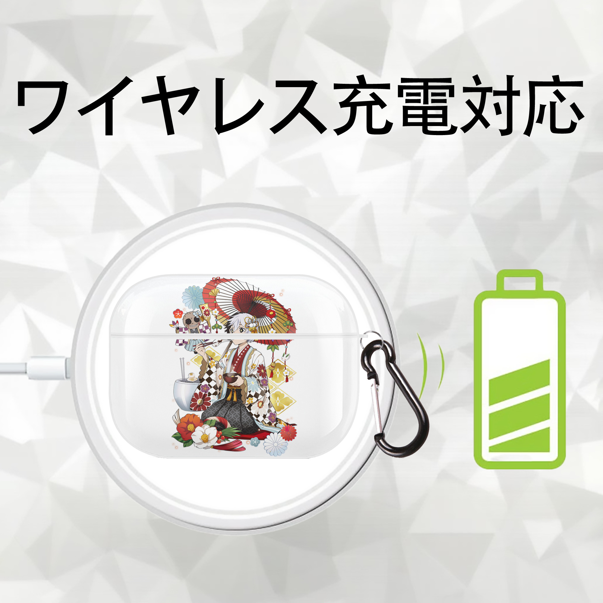 文豪ストレイドッグス Bungo Stray Dogs 【AirPods Pro用】ハードシェル保護ケース 耐衝撃・防指紋・カラビナ付き商品仕様