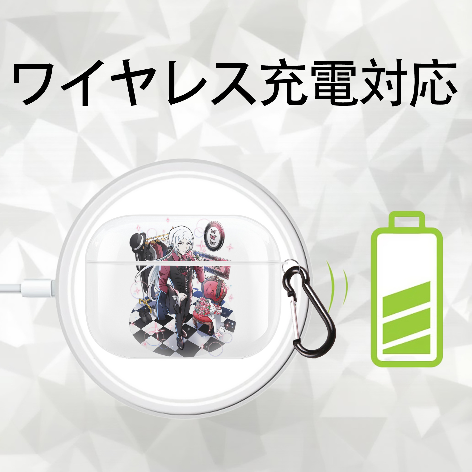 文豪ストレイドッグス Bungo Stray Dogs 【AirPods Pro用】ハードシェル保護ケース 耐衝撃・防指紋・カラビナ付き商品仕様