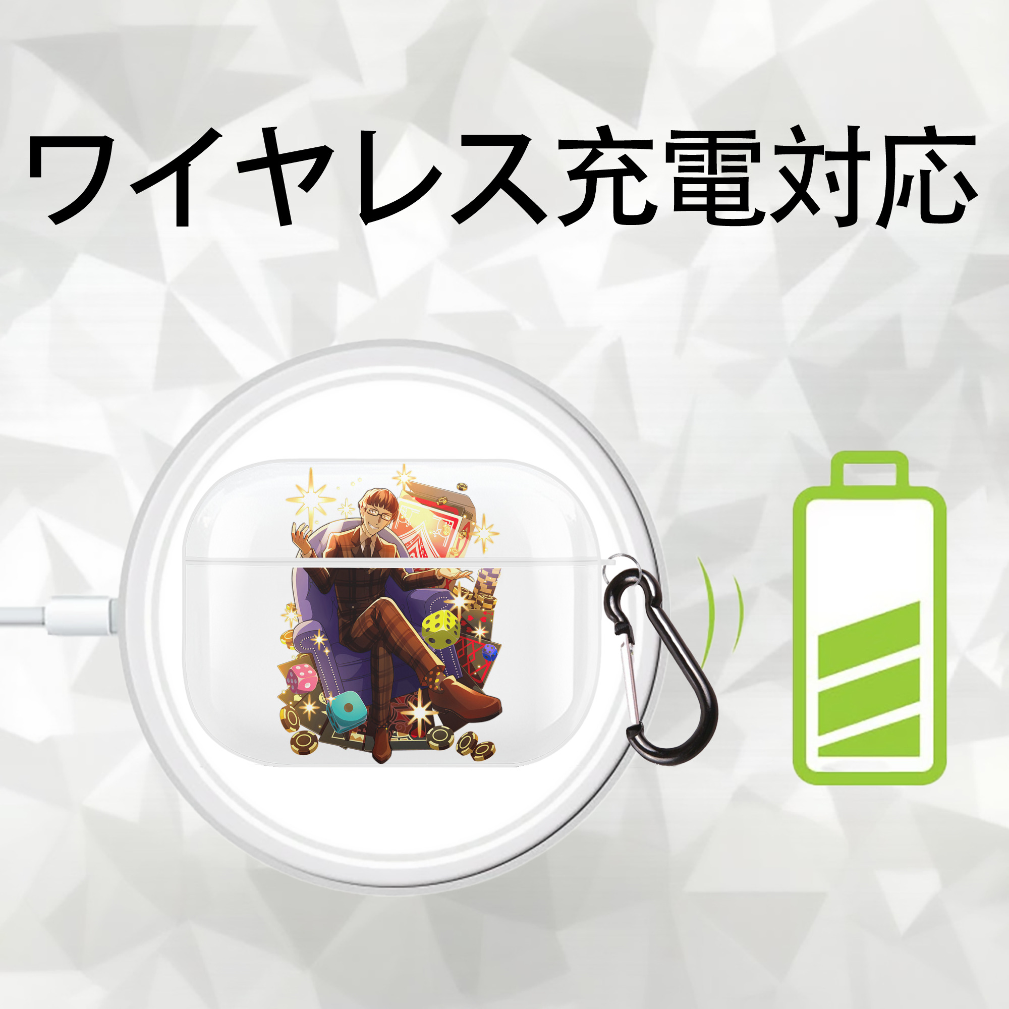 文豪ストレイドッグス Bungo Stray Dogs 【AirPods Pro用】ハードシェル保護ケース 耐衝撃・防指紋・カラビナ付き商品仕様