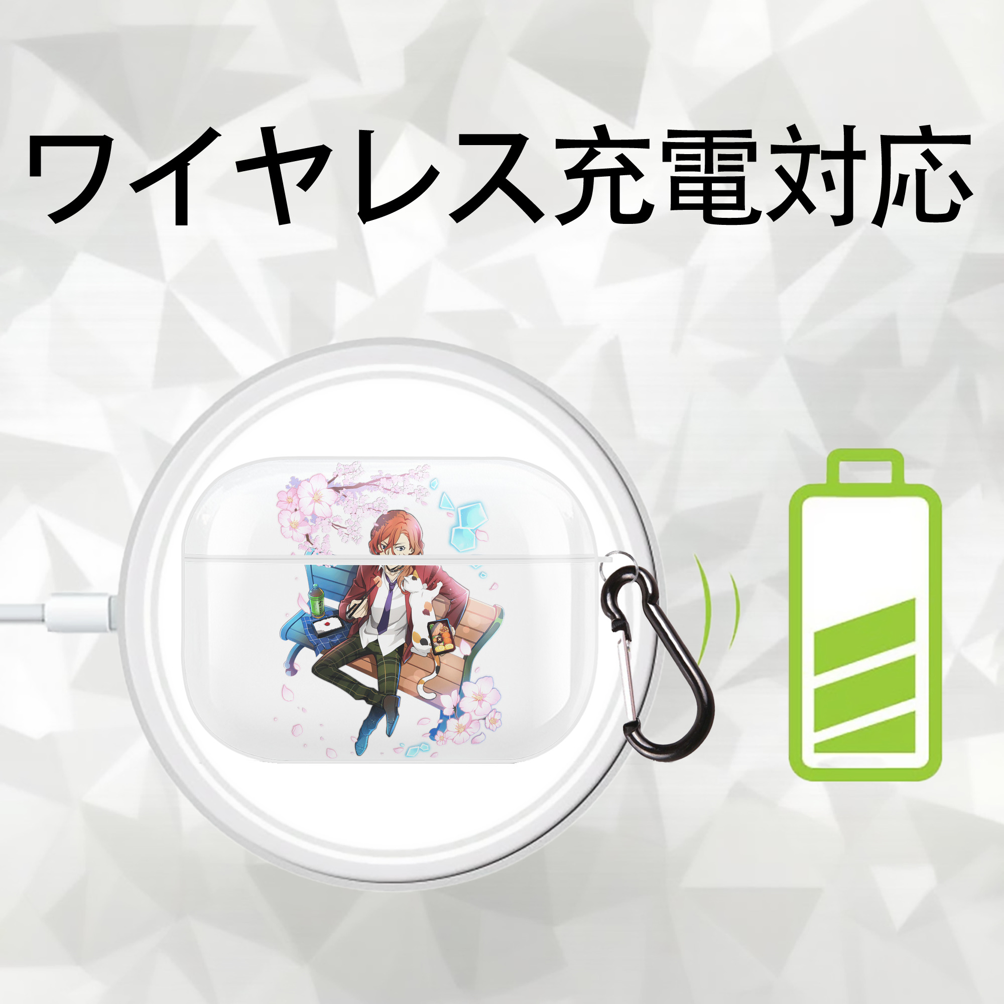 文豪ストレイドッグス Bungo Stray Dogs 【AirPods Pro用】ハードシェル保護ケース 耐衝撃・防指紋・カラビナ付き商品仕様